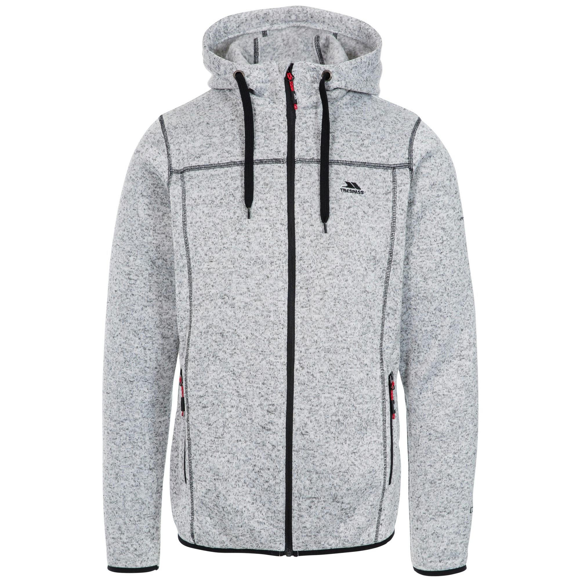 Trespass Men's Odeno Fleece Jacket - Ghost Marl - Xxl - Ghost Marl - 100% Polyester