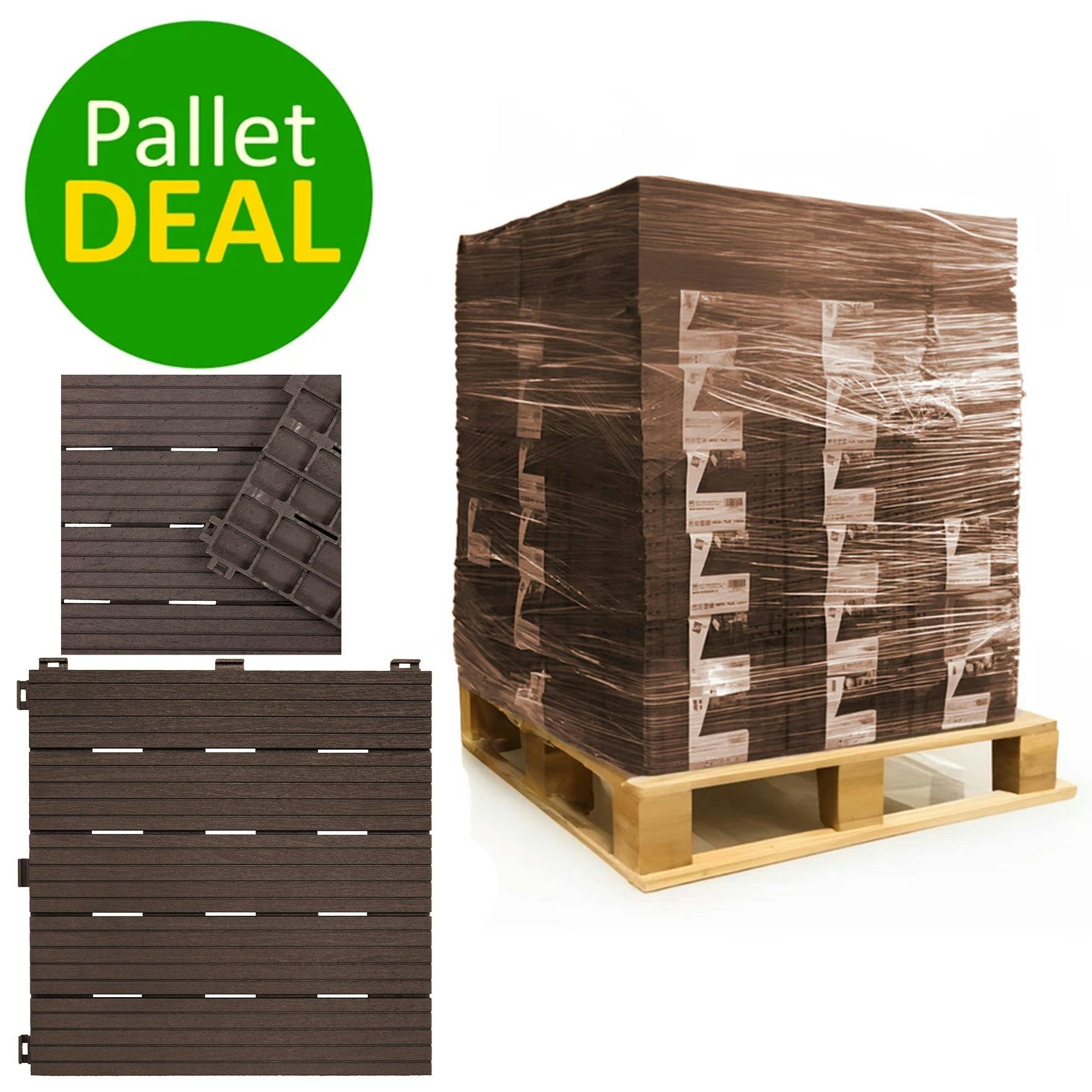 Rackhams Brown Pallet Offer - Cosmo Garden Patio Cosmopolitan Decking Tiles - 630Pcs