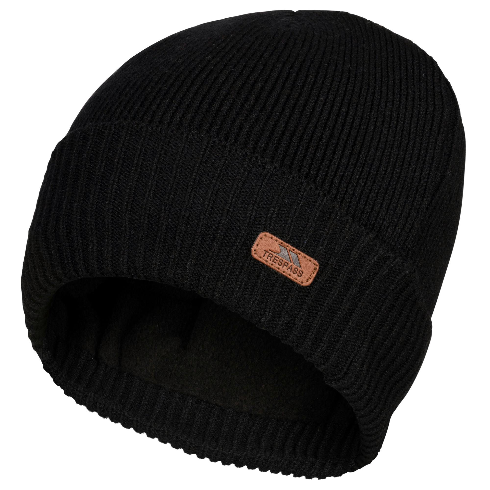 Trespass Unisex Black Adult Chuck Waterproof Beanie - S-M - 100% Mixed
