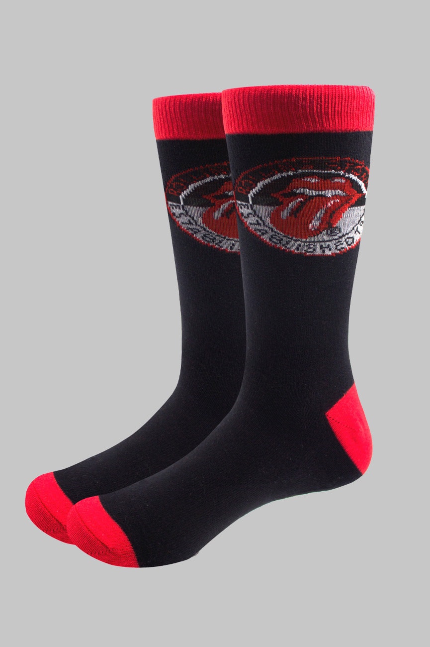 Paradiso Clothing Unisex Black The Rolling Stones Established 1962 Socks
