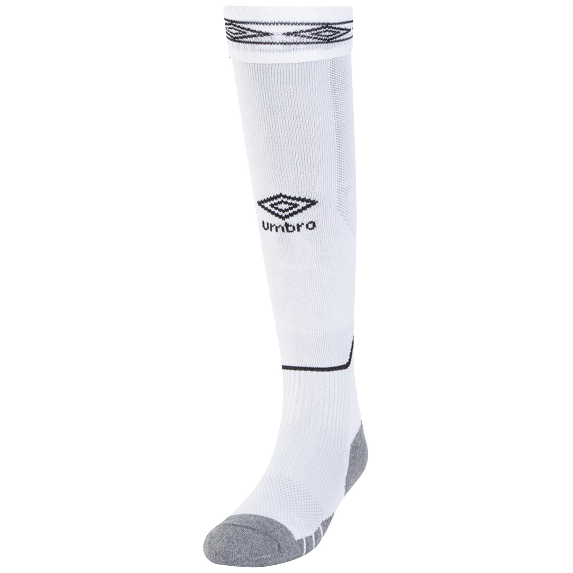Umbro Men's White/Black Diamond Football Socks - Large
