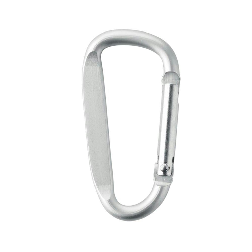 Midocean Silver Gancho Clip-On Aluminium Carabiner - Matt - One Size