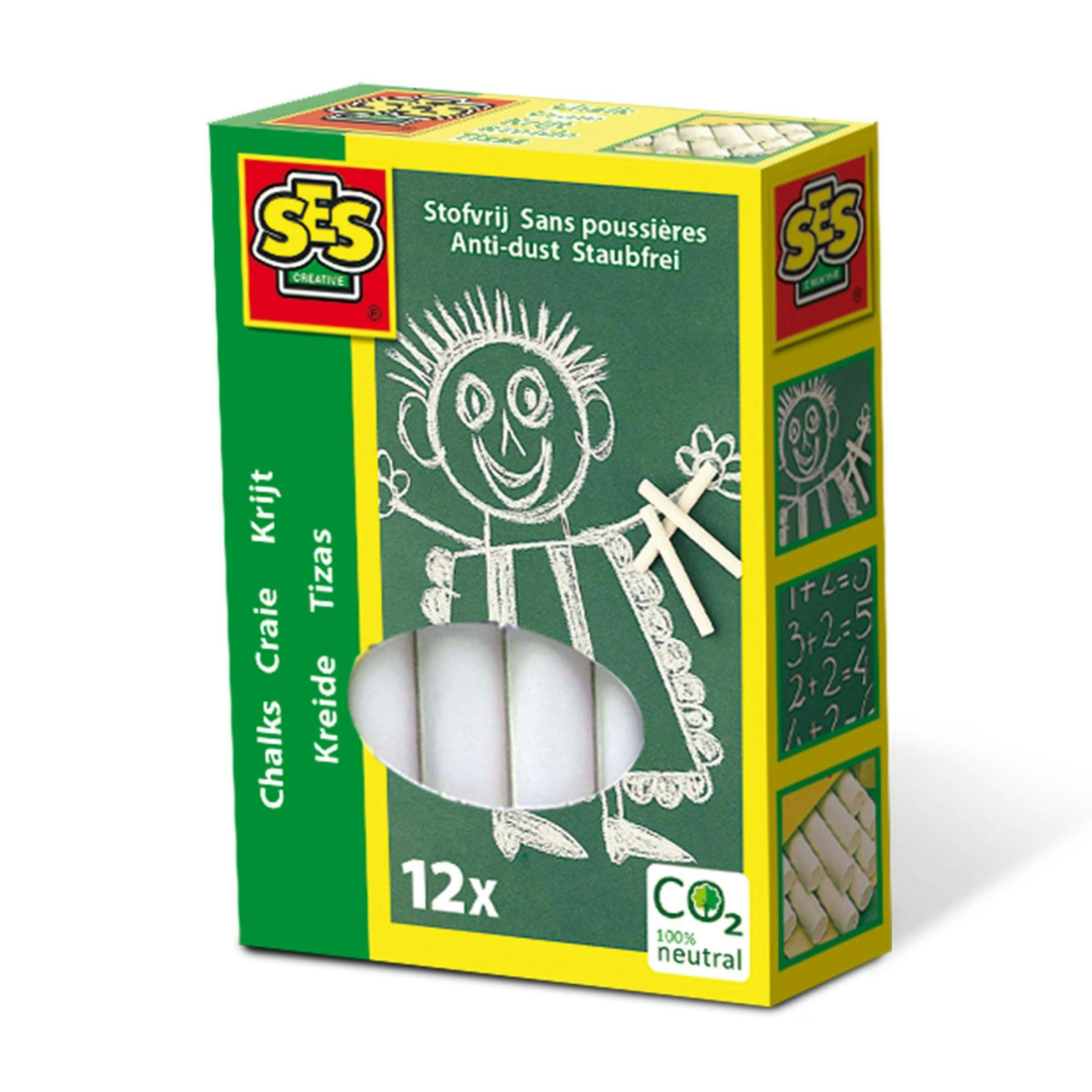 Ses Creative White 12 Piece Chalk