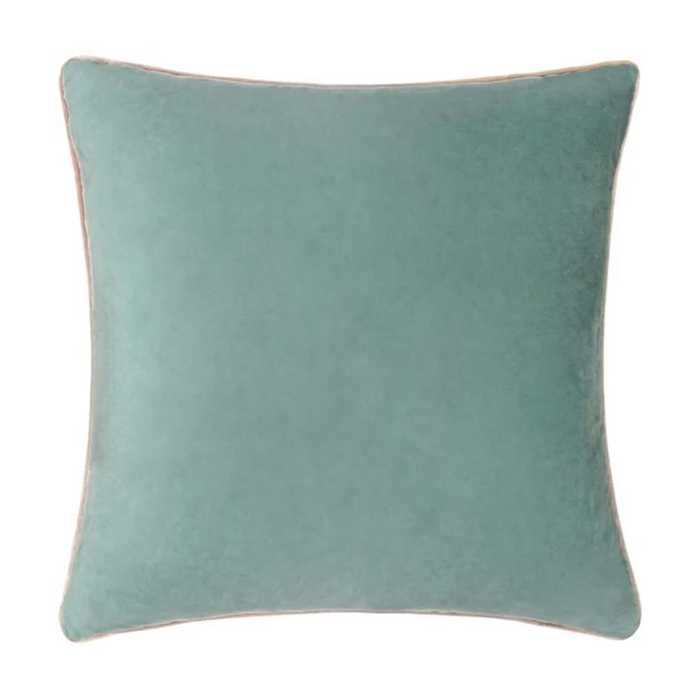 Furn Meridian Velvet Cushion Cover - Mineral/Blush - 45Cm X 45Cm - Mineral/Blush - 100% Polyester
