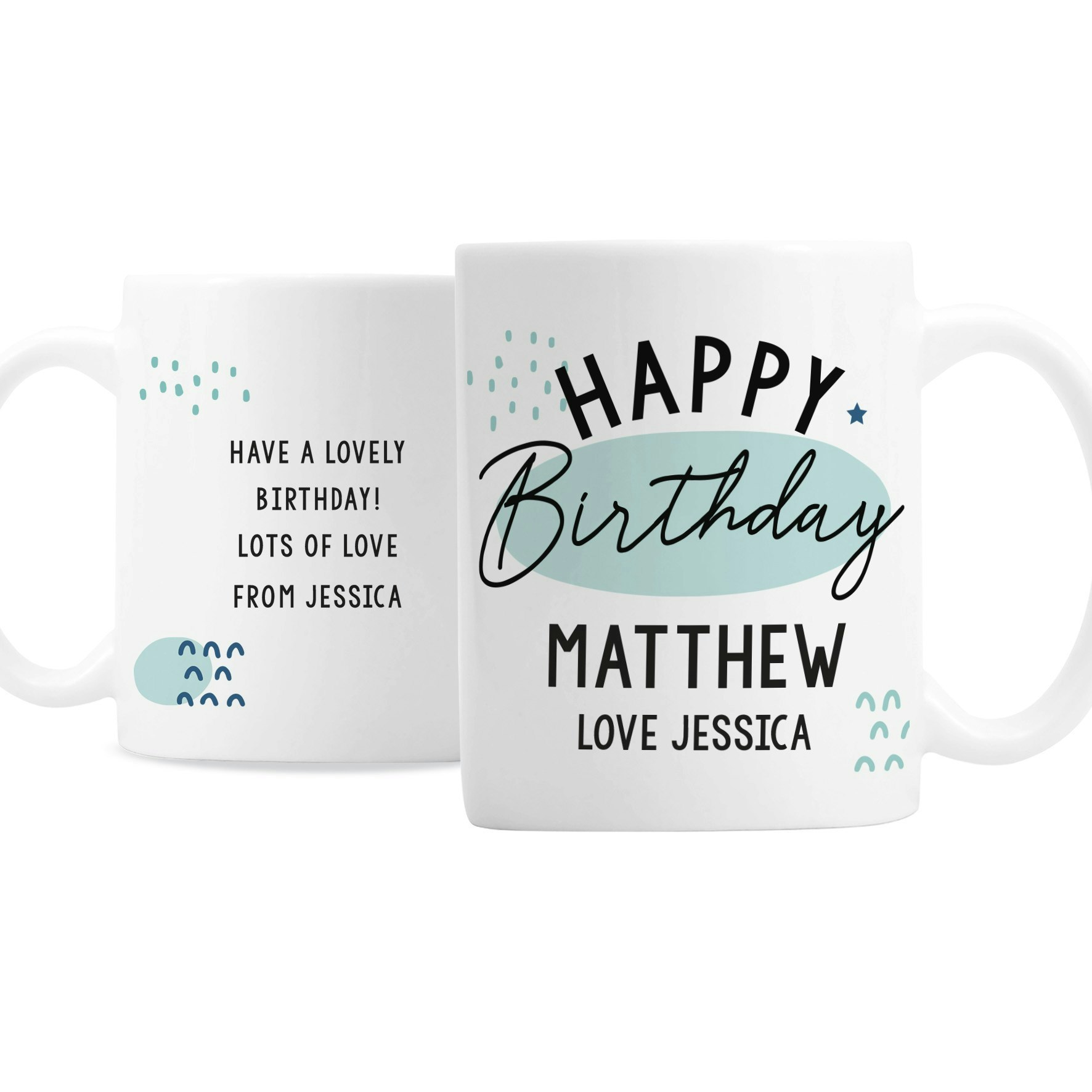 Rackhams Personalised Happy Birthday Mug