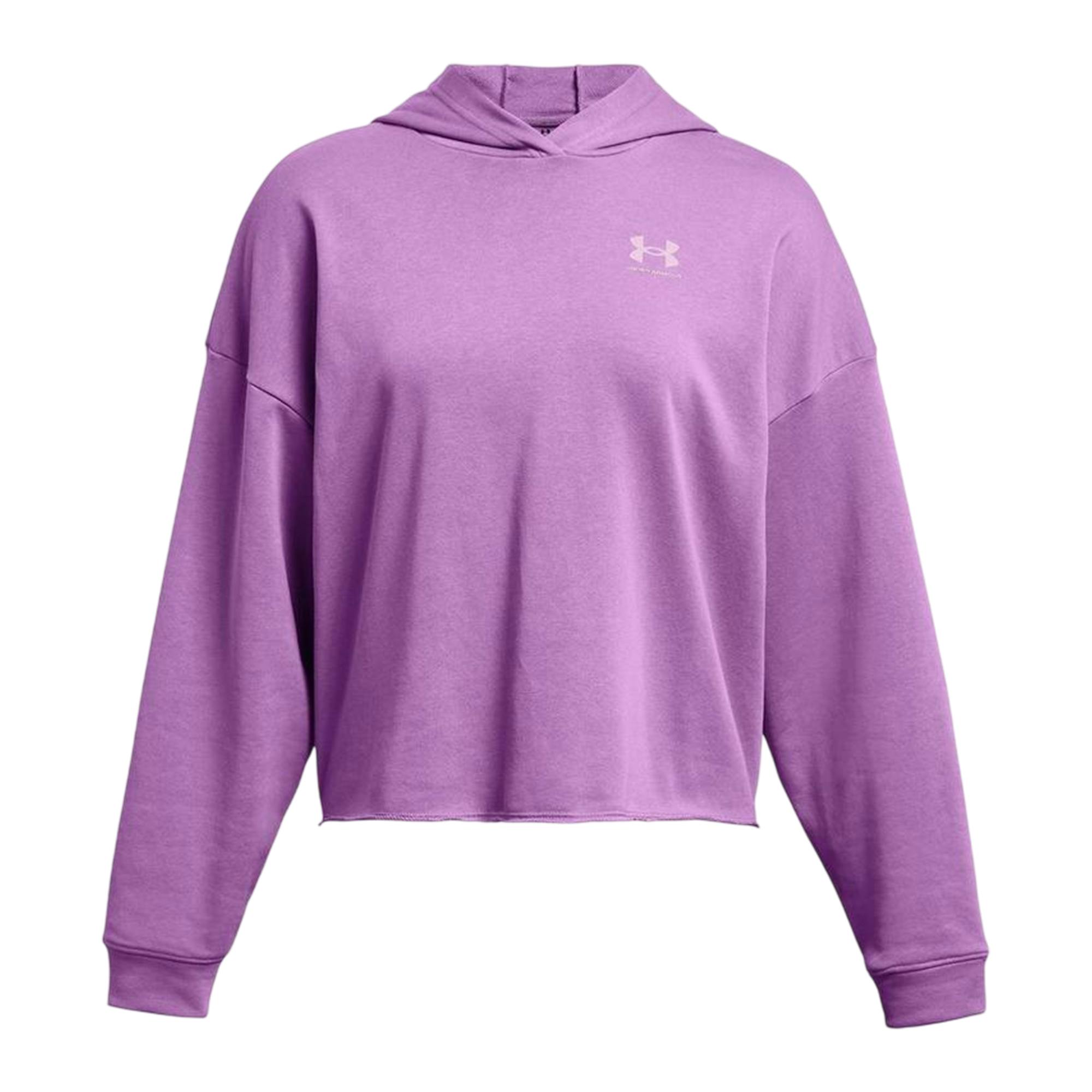 Under Armour Women's Purple Rival Terrycloth Oversized Hoodie - 12 Uk - 100% Mixed