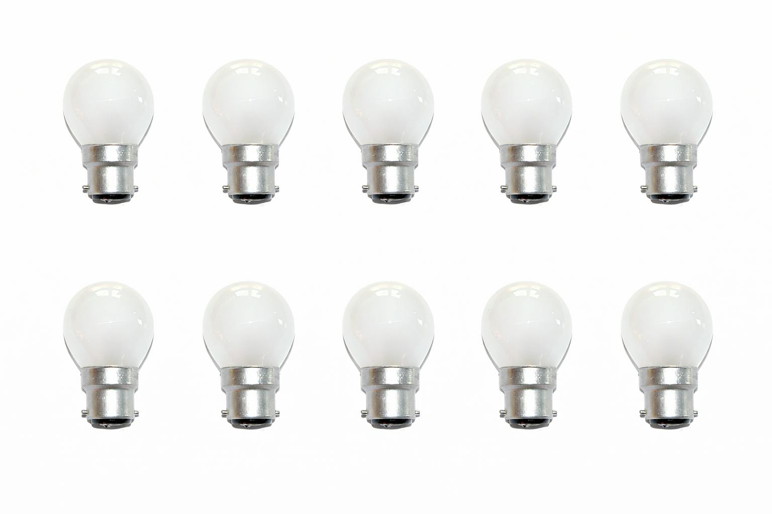 Eveready Light 10 X 25W Bc B22 Opal Golf Bulbs
