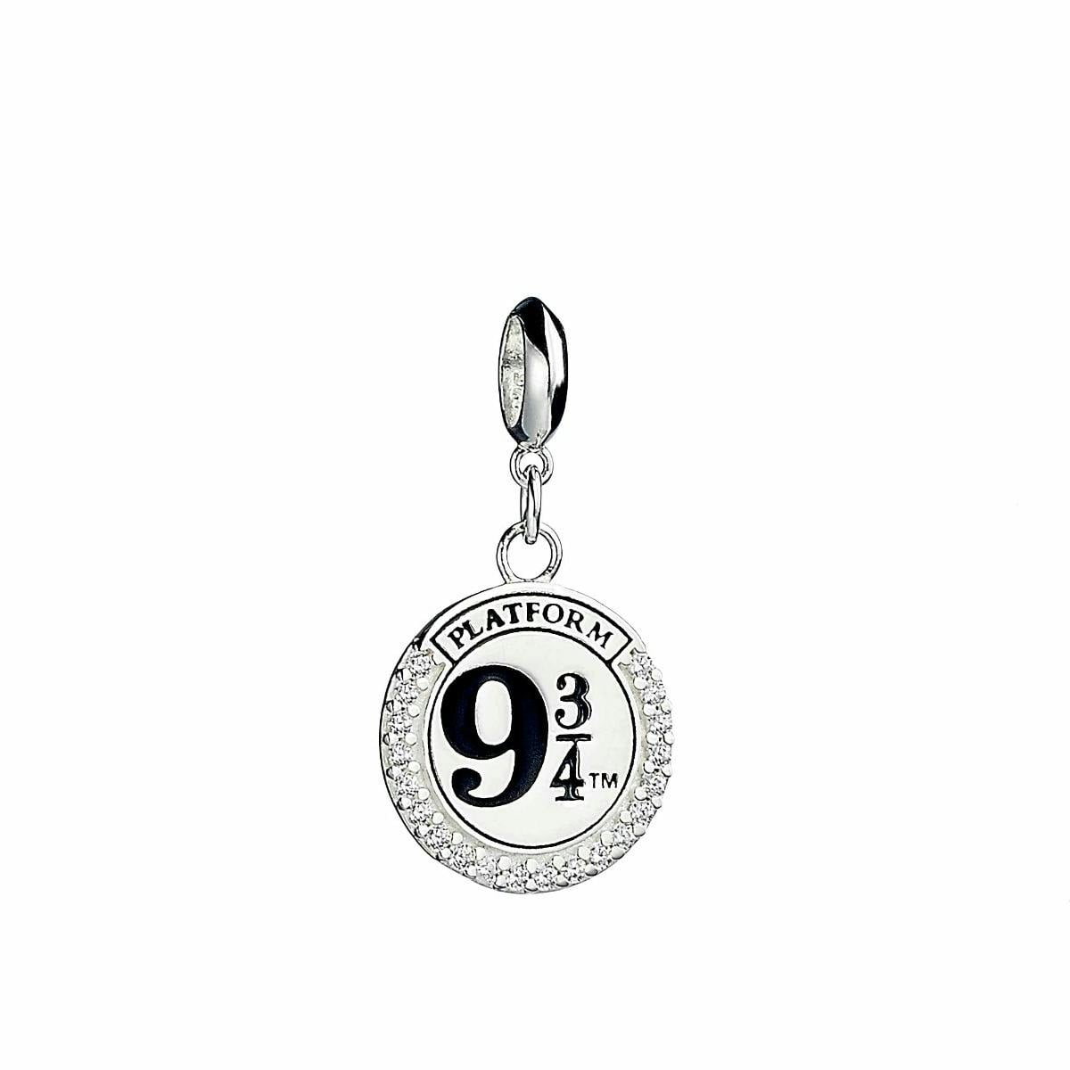 The Carat Shop Silver Harry Potter Sterling Platform 9 3/4 Slider Charm With Crystals