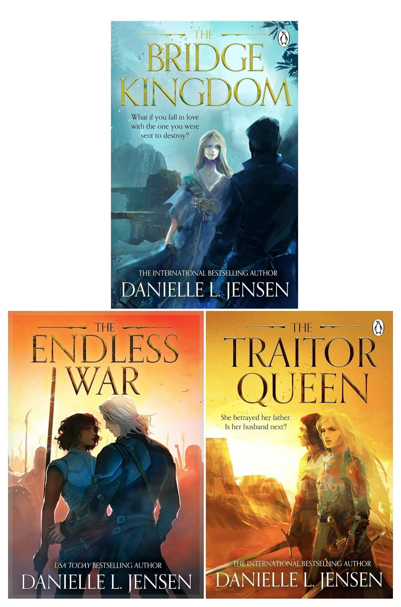 Penguin Danielle Jensen The Bridge Kingdom Series 3 Book Set Bridge Kingdom, Traitor Queen, Endless War