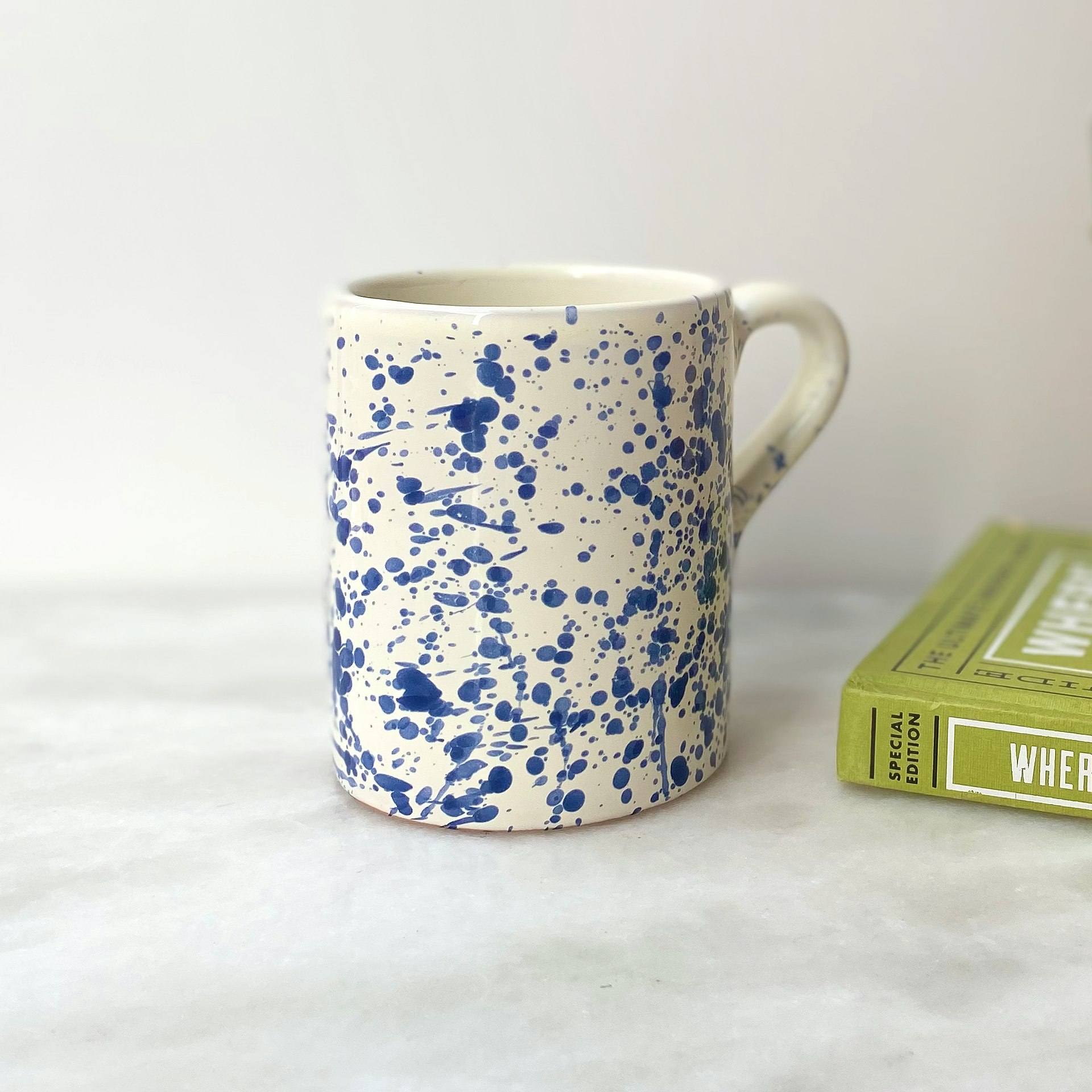 Hot Pottery Coffee Mug Blueberry