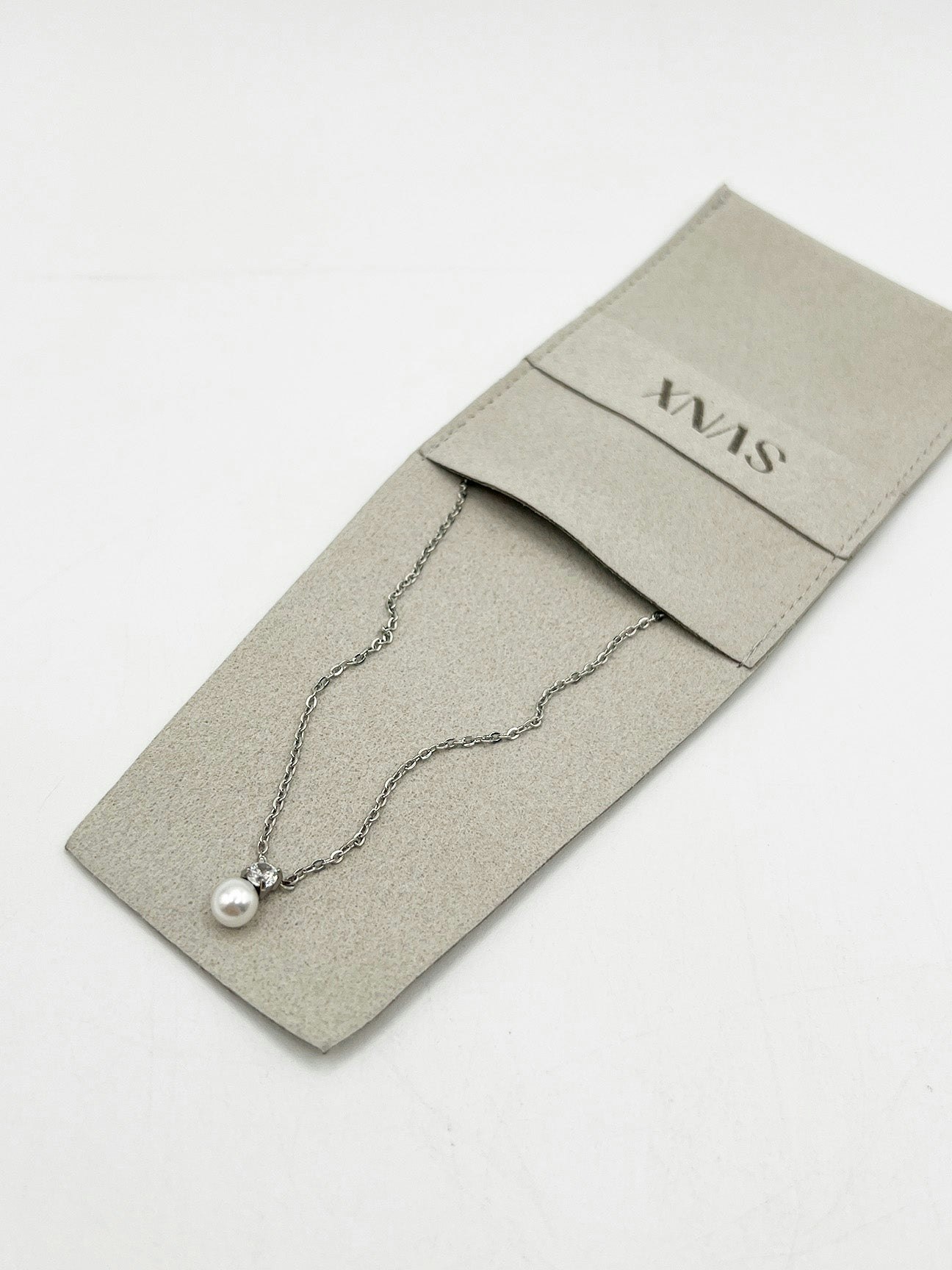 Svnx Silver Mini Pearl Diamante Necklace In Colour - One Size