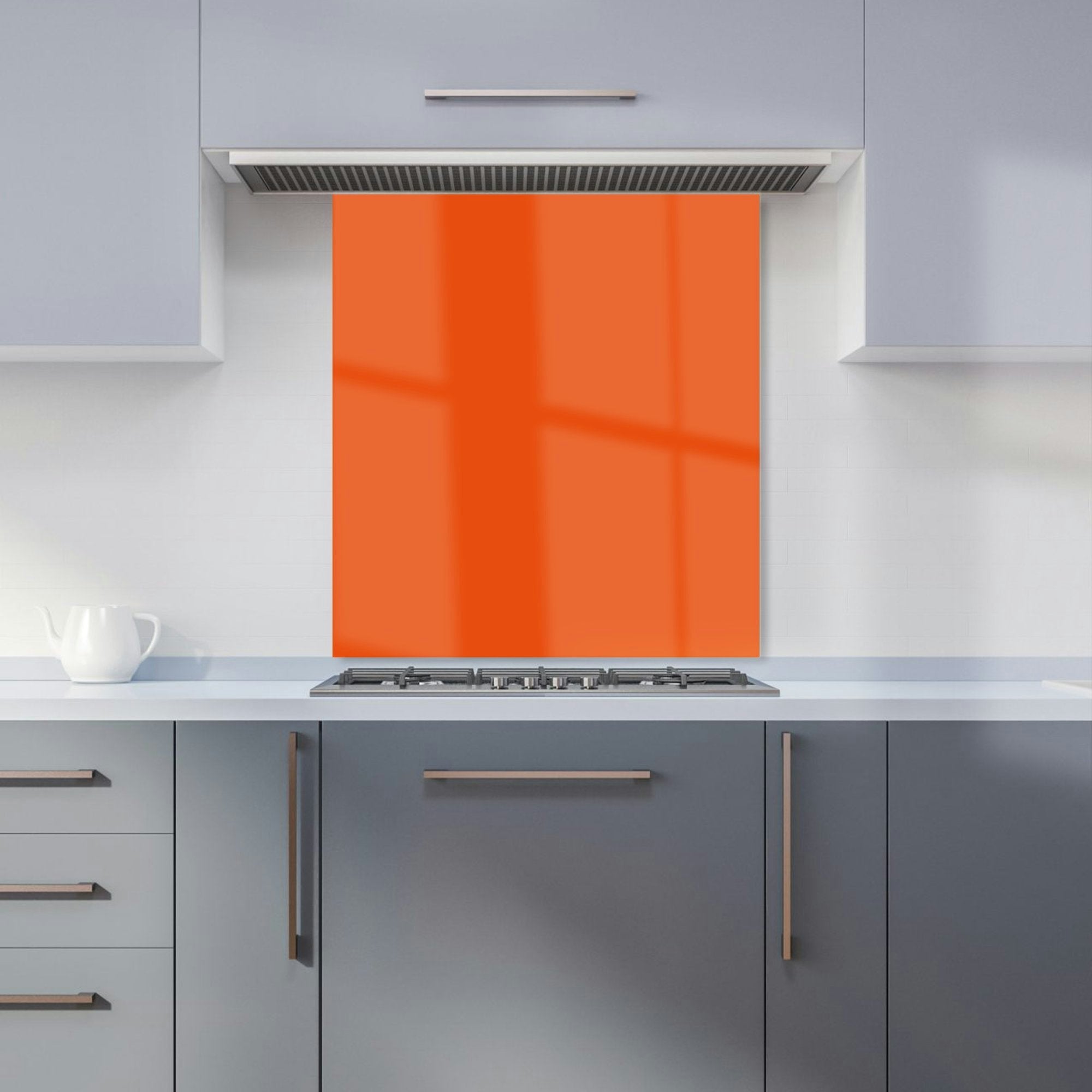 Warren Reed Orange - Burnt Kitchen Splashback - W600mm X H650mm