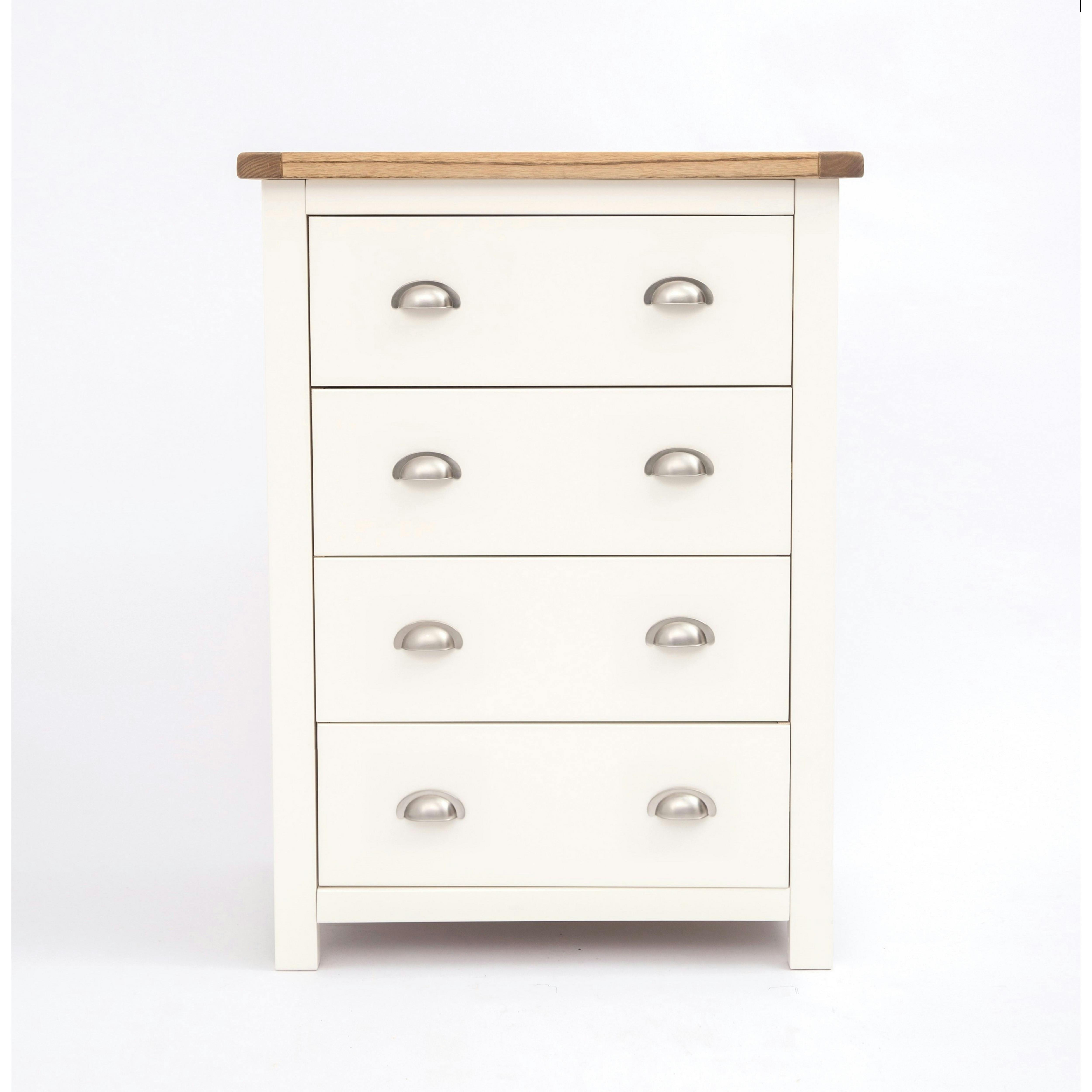 Cabinet Bits Lovere 4 Drawer Chest Of Drawers With Chrome Cup Handle - Image 3