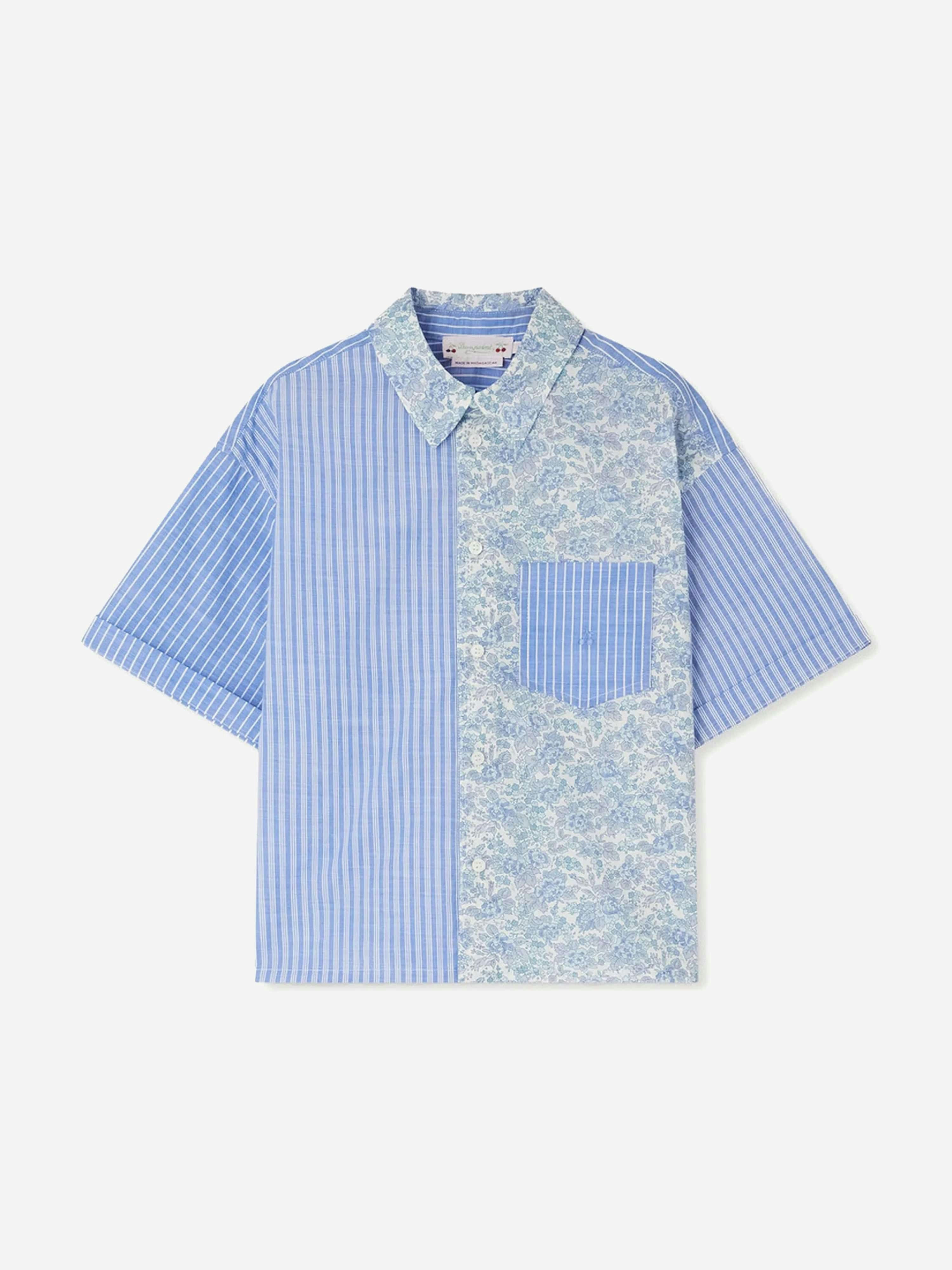 Bonpoint Girls Blue Elyas Blouse In - 8 Yrs