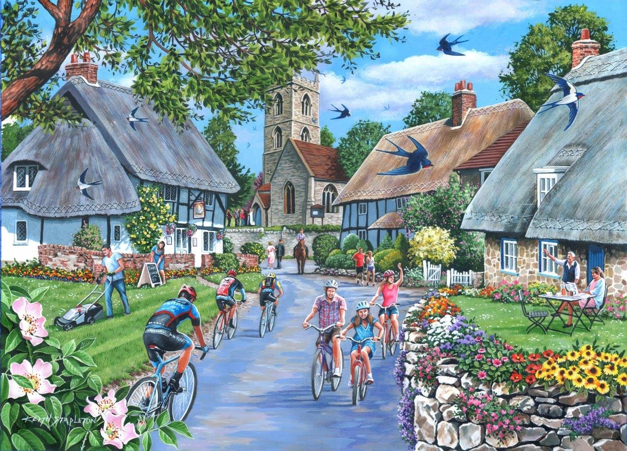 The House Of Puzzles Sunday Morning - Big 500 Piece Jigsaw Puzzle
