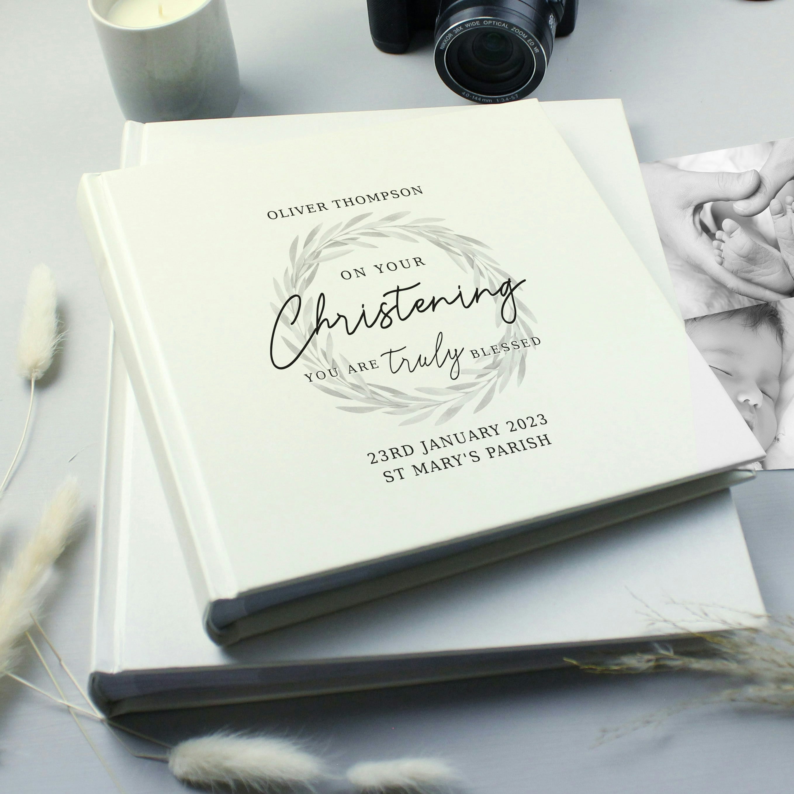 Personalised Memento Company Personalised Truly Blessed Christening Square Photo Album
