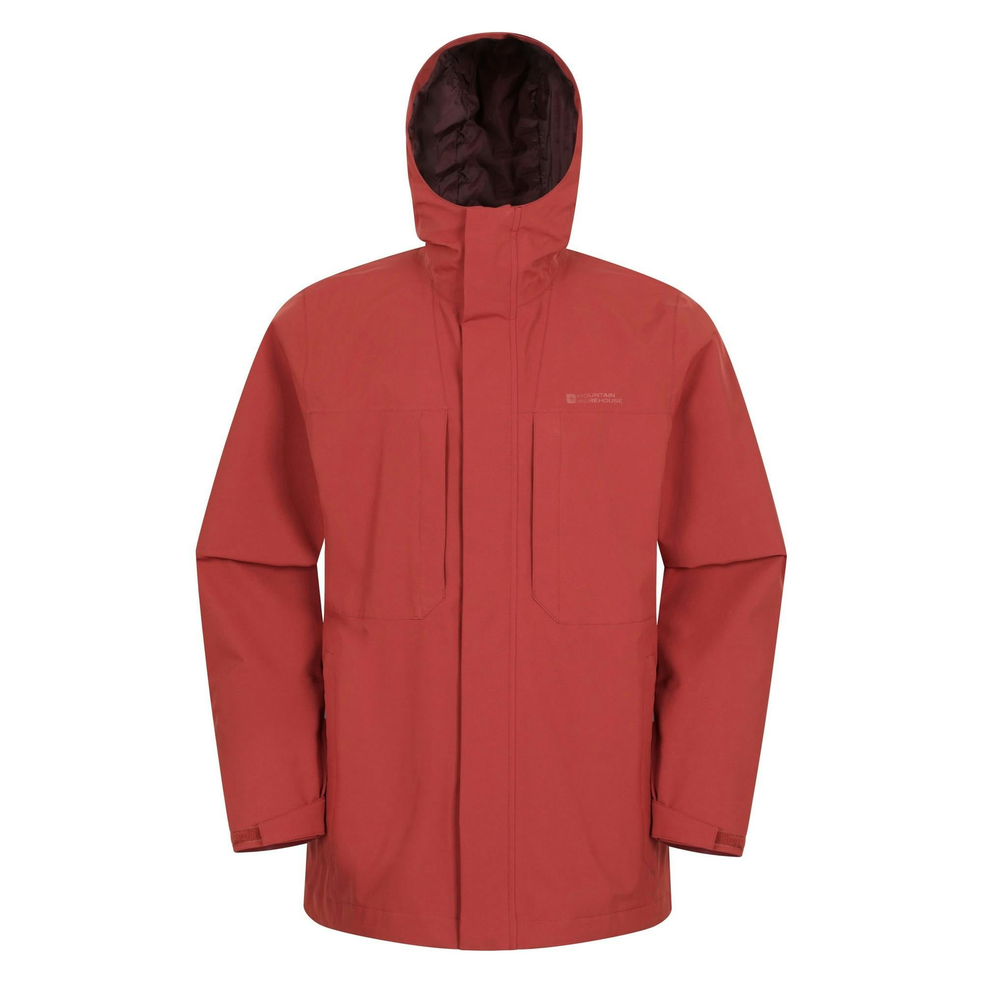 Mountain Warehouse Men's Ridge Waterproof Jacket - Rust - 3XL - Rust - 100% Mixed