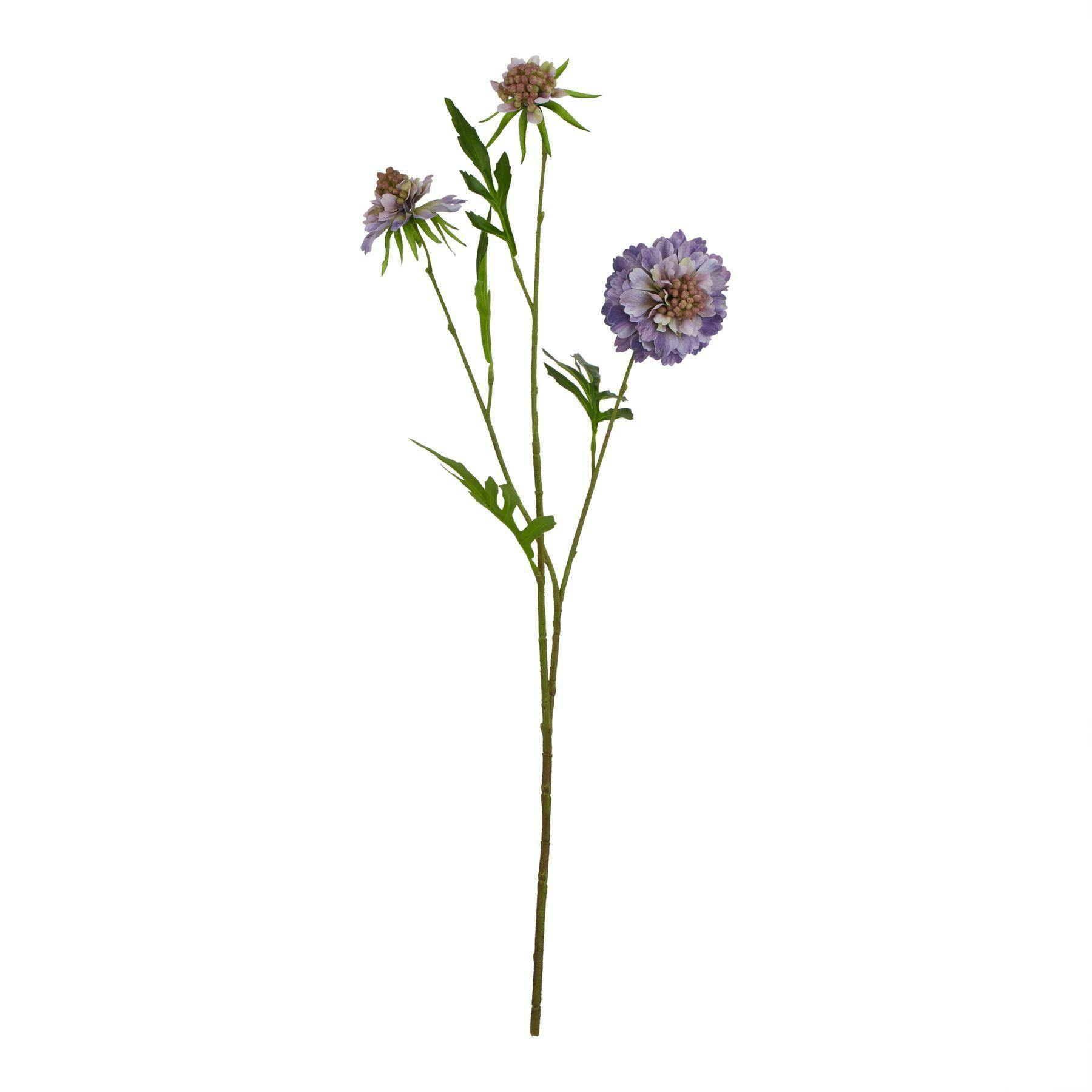 Hill Interiors Purple The Natural Garden Collection Scabious Stem Artificial Plant - One Size - 100% Mixed