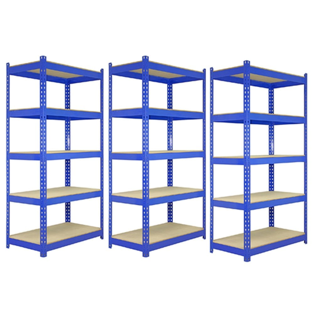 Rackhams Blue 3 X Q-Rax Metal Racking Units 120 X 50 X 180Cm