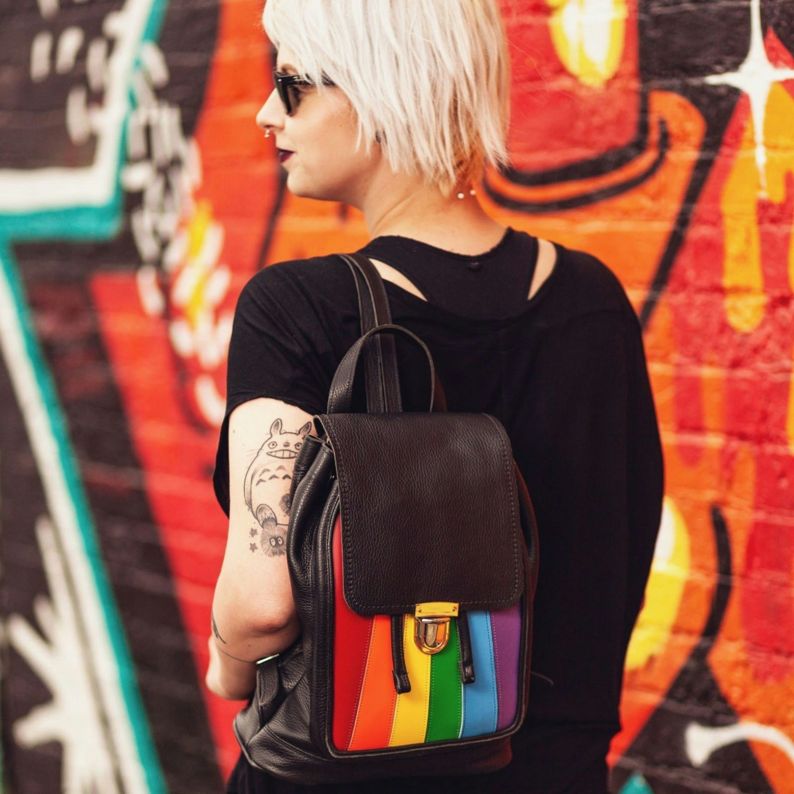 Zatchels Leather Backpack - Pride Rainbow