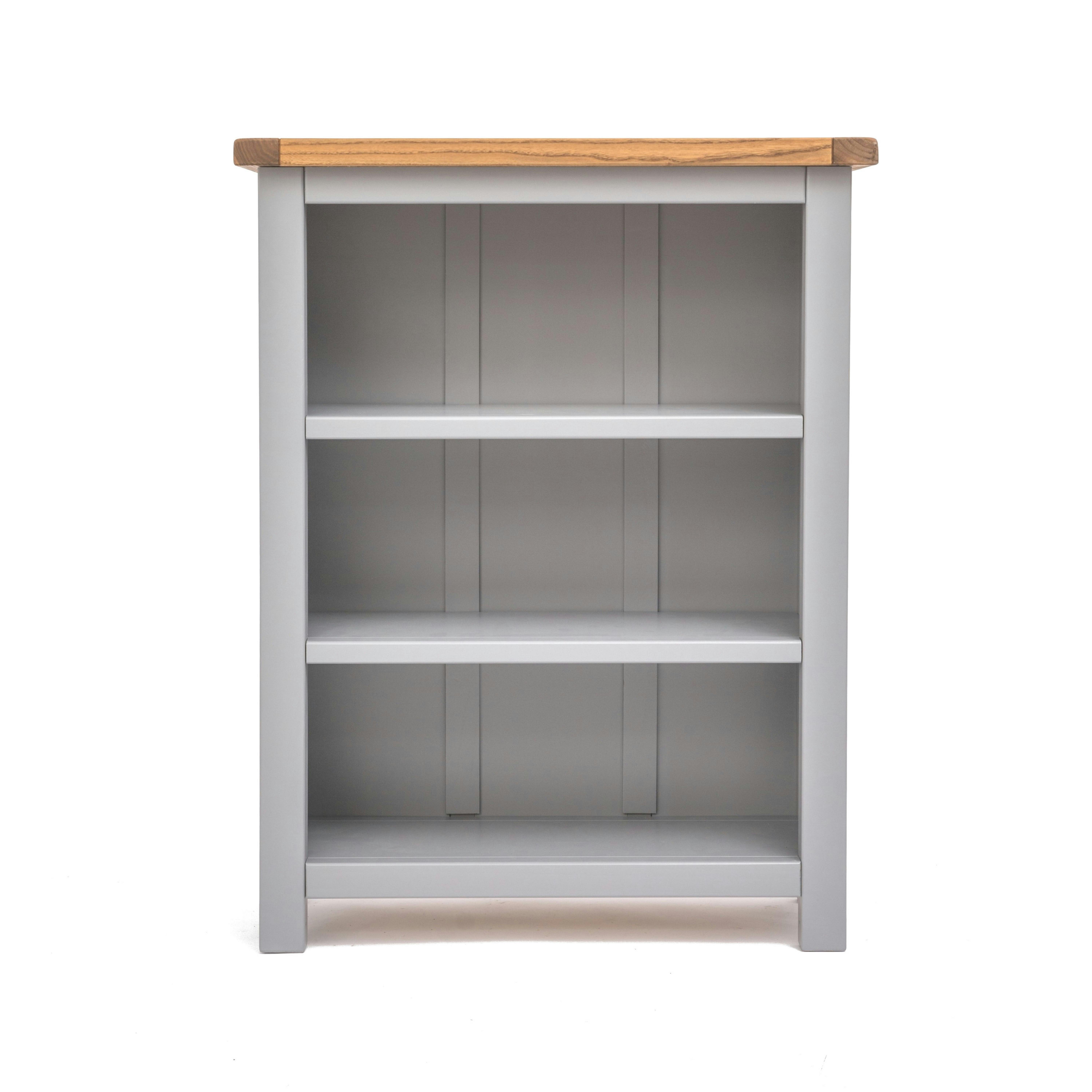 Mirano 3 Shelf Grey Bookcase - Wood - 90x90x25cm - Image 2