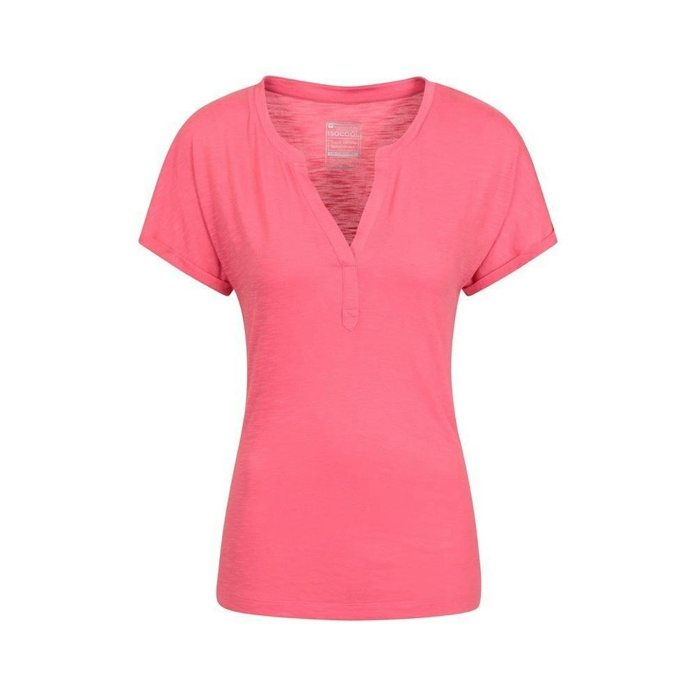 Mountain Warehouse Women's Pink Skye Slub T-Shirt - 14 Uk - 100% Polyester