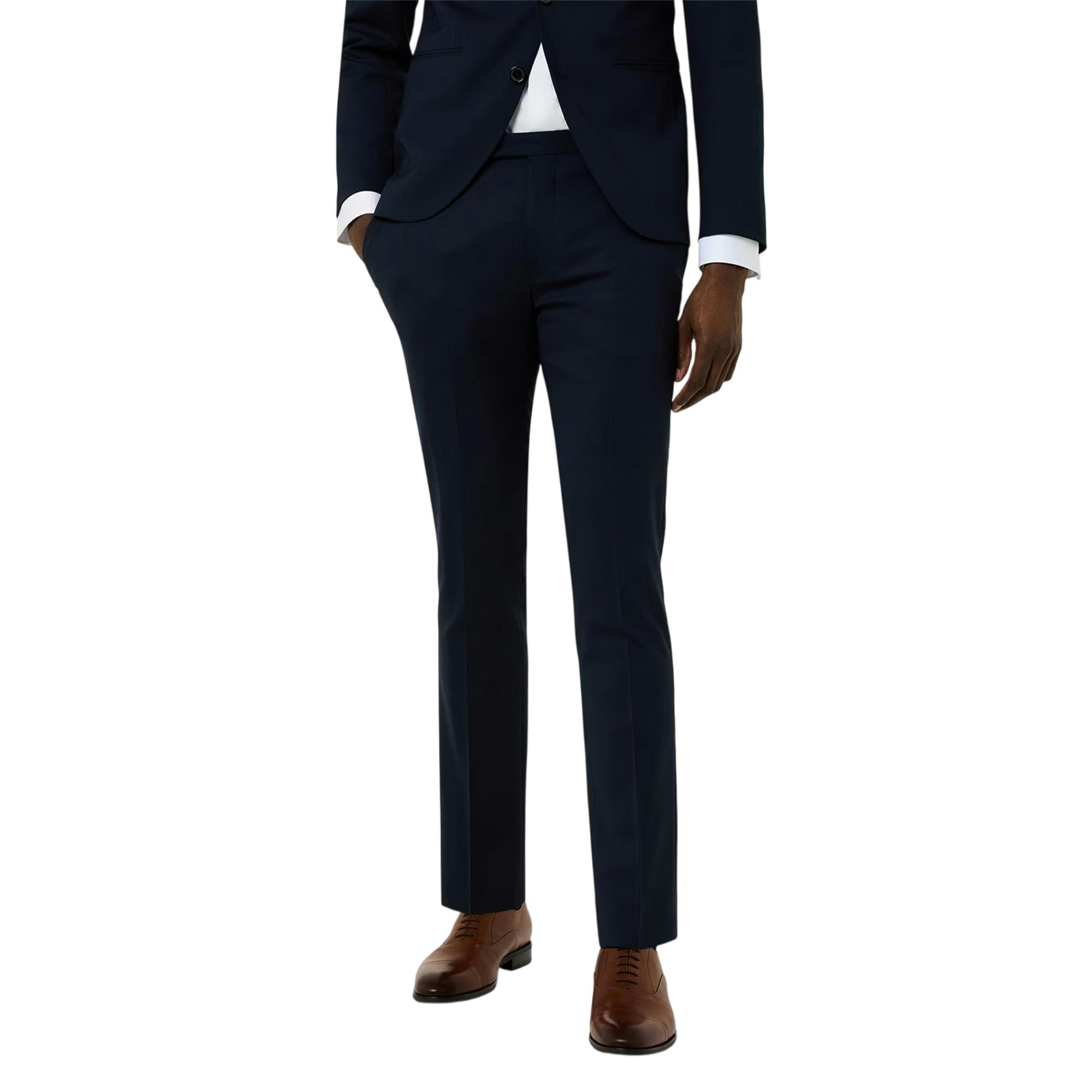 Ben Sherman Men's Priory Skinny Suit Trousers - Navy - 36R - Navy - 64% Polyester/34% Wool/2% Elastane