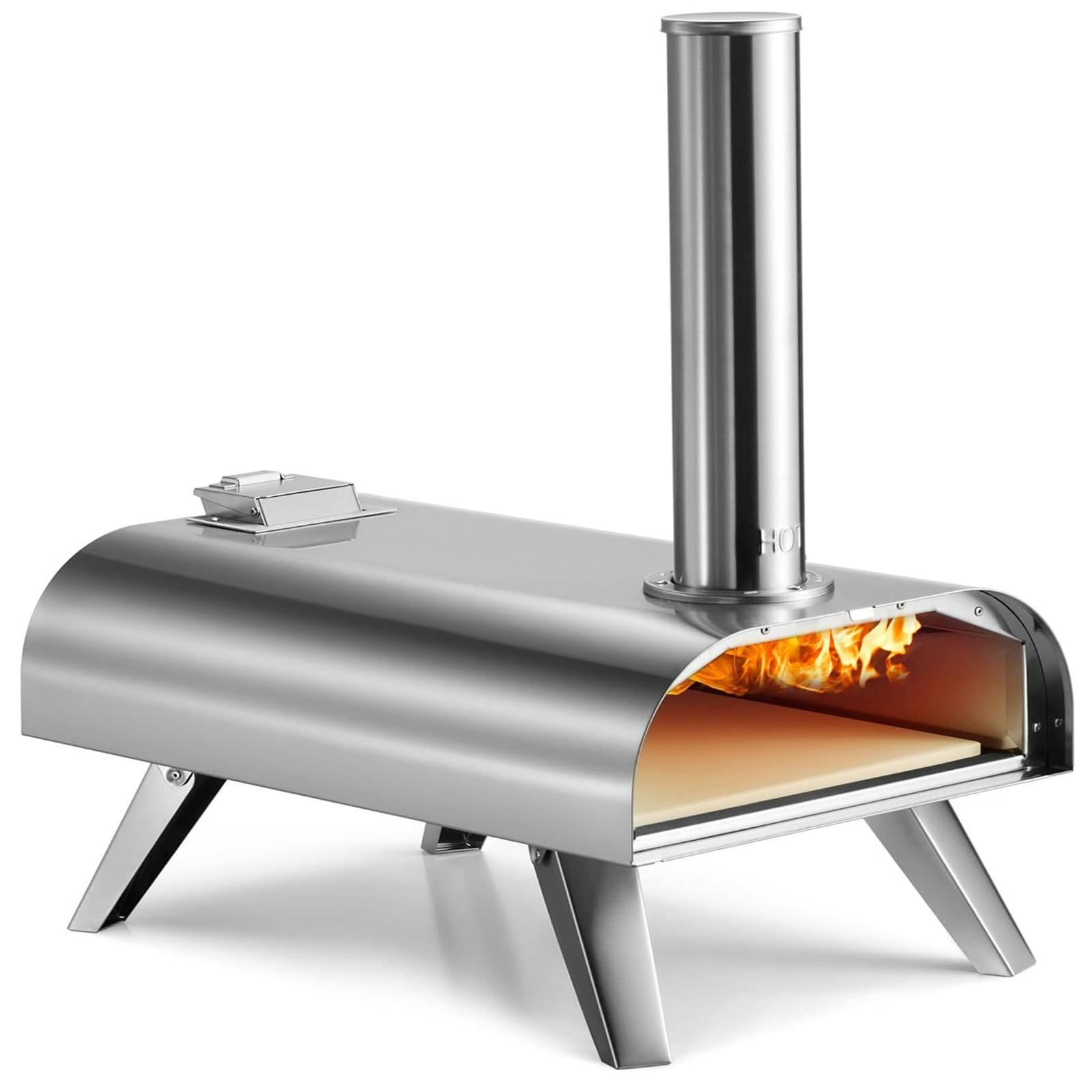 Gr8 Garden Pizza Oven Portable 12" Wood Pellet Bbq Stainless Steel Outdoor Grill Cooker