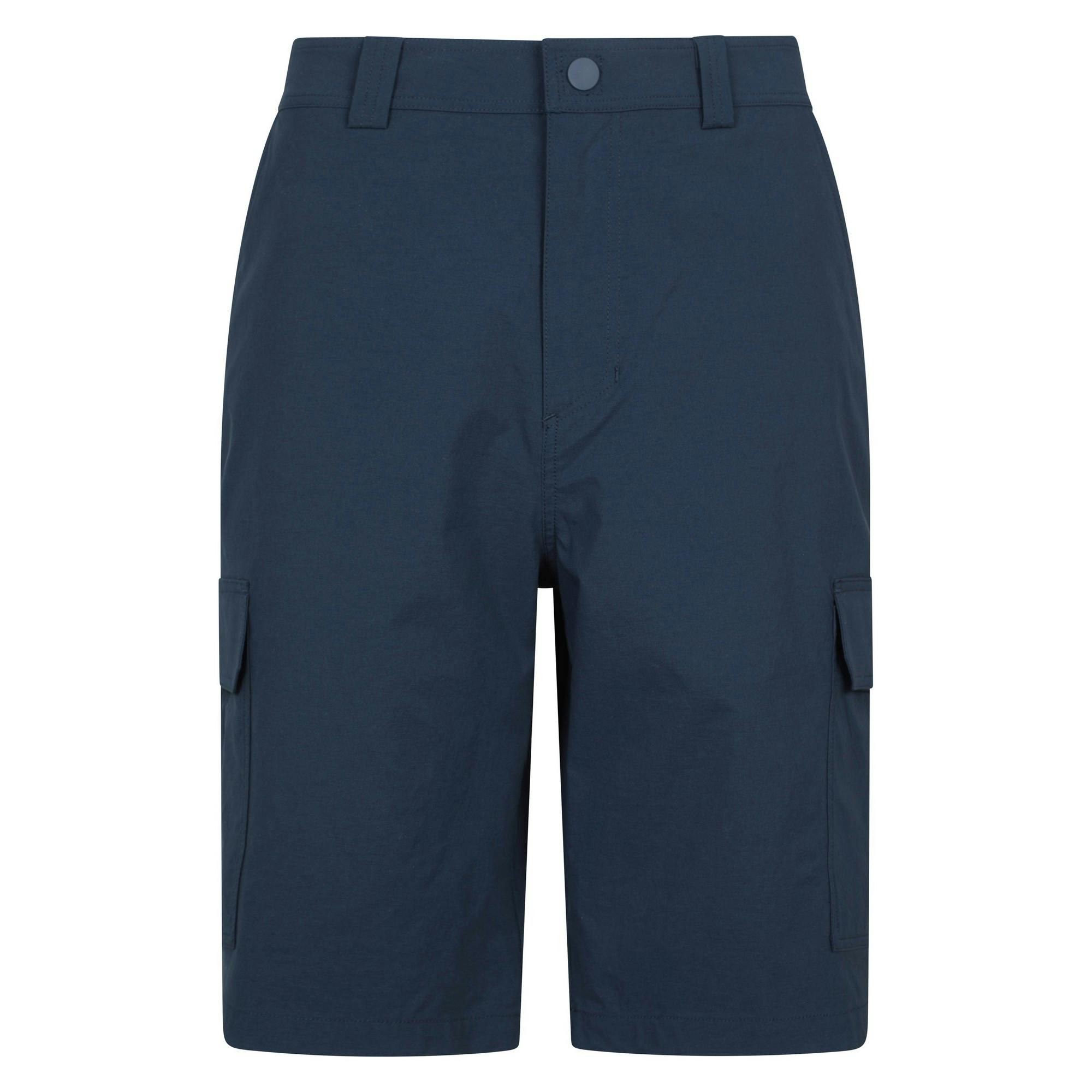 Mountain Warehouse Men's Delta Stretch Cargo Shorts - Navy - 34R - Navy - 95% Polyamide/5% Elastane