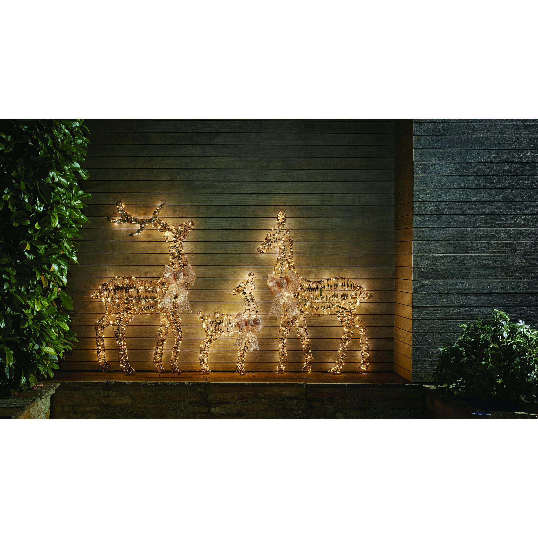 Mysmartbuy Gold/Light/Dark Twist Deer Family Set Of 3 Lv - One Size