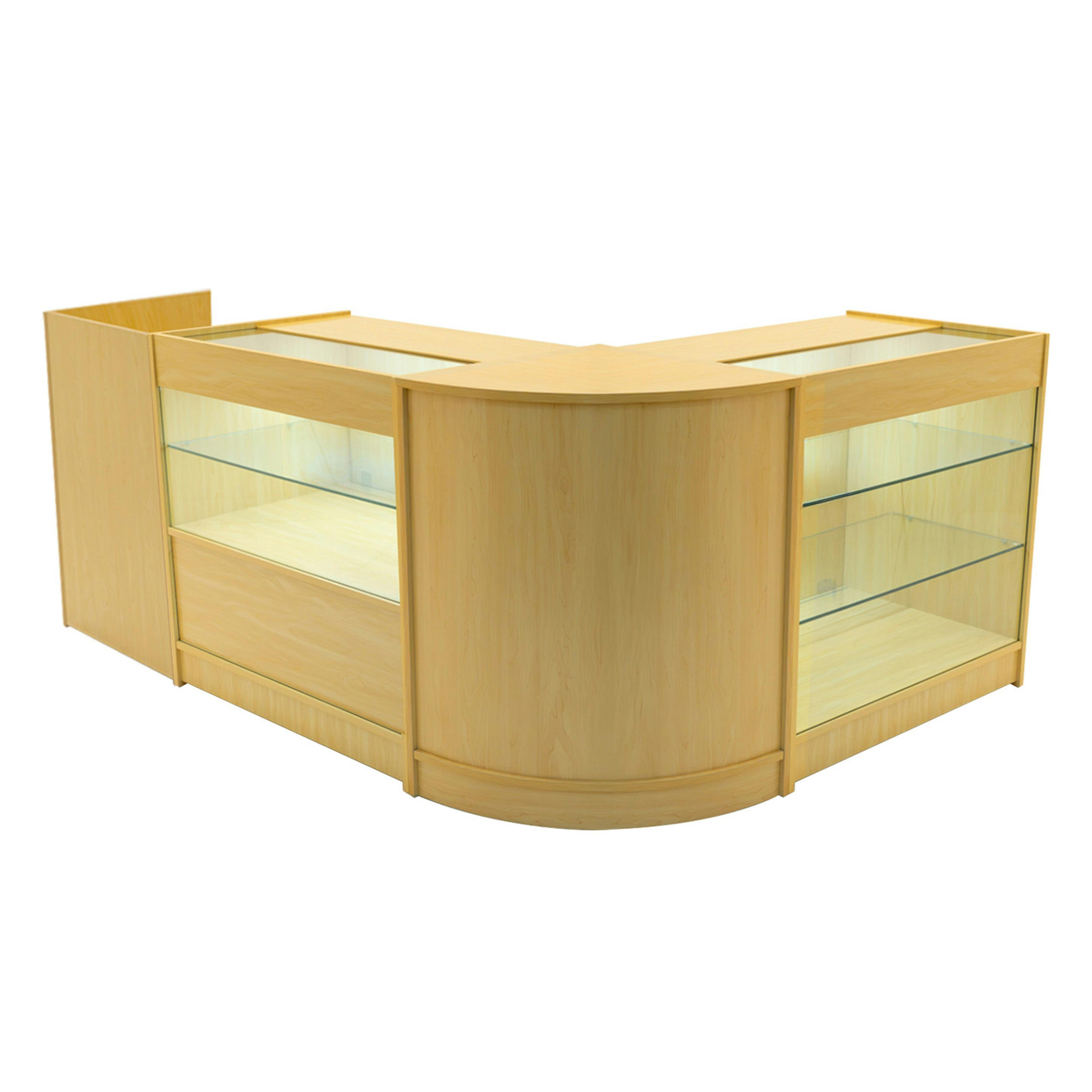 Rackhams White Vega Led Shop Counter Set K900, C900, Tb60 & Cm60 - Maple