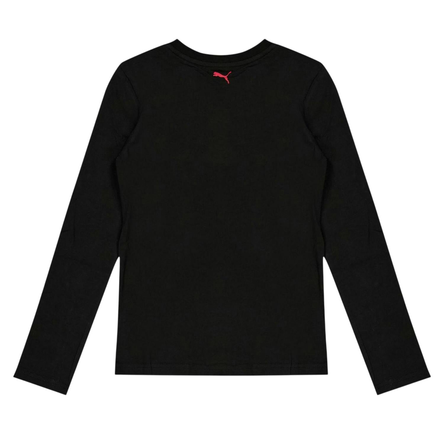 Puma Black Kids Stars Logo Long-Sleeved T-Shirt - 14 Years - 100% Mixed