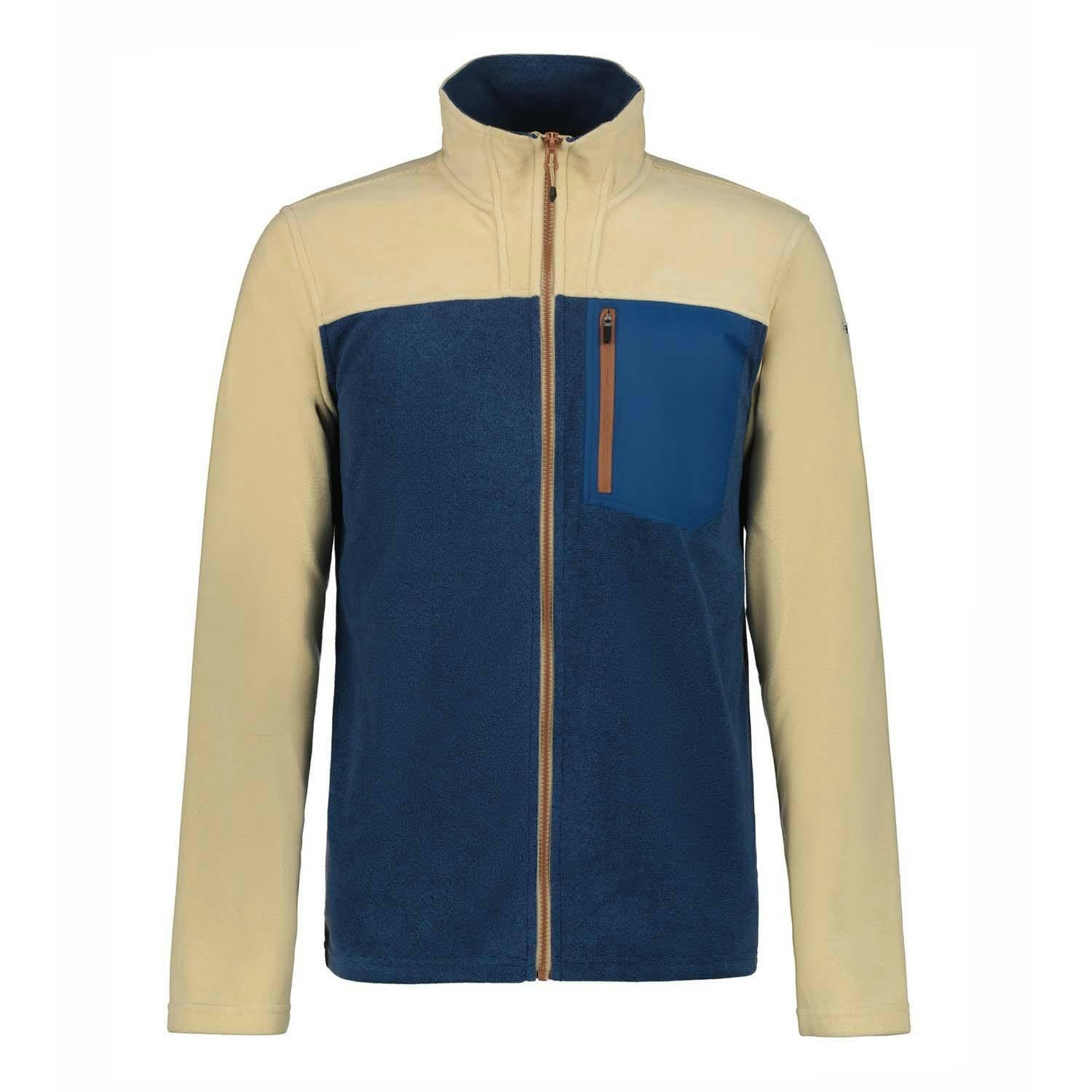 Icepeak Men's Blue Maxwell Colour Block Full Zip Fleece Jacket - Medium