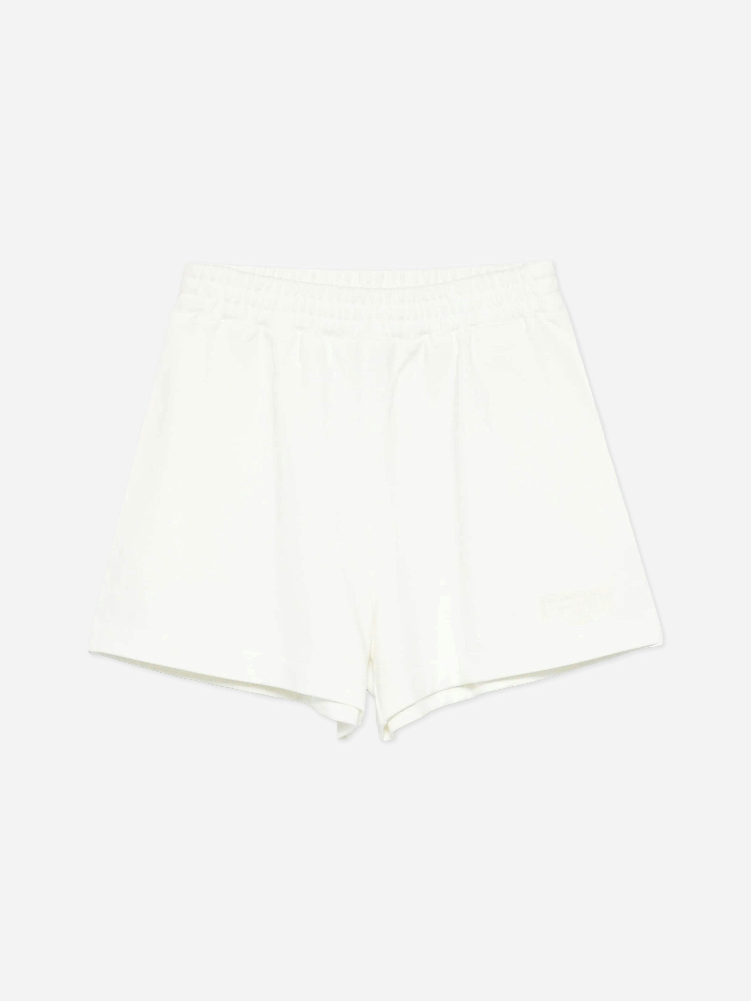 Fendi Kids Girls White Fendi Logo Shorts In - 12 Yrs