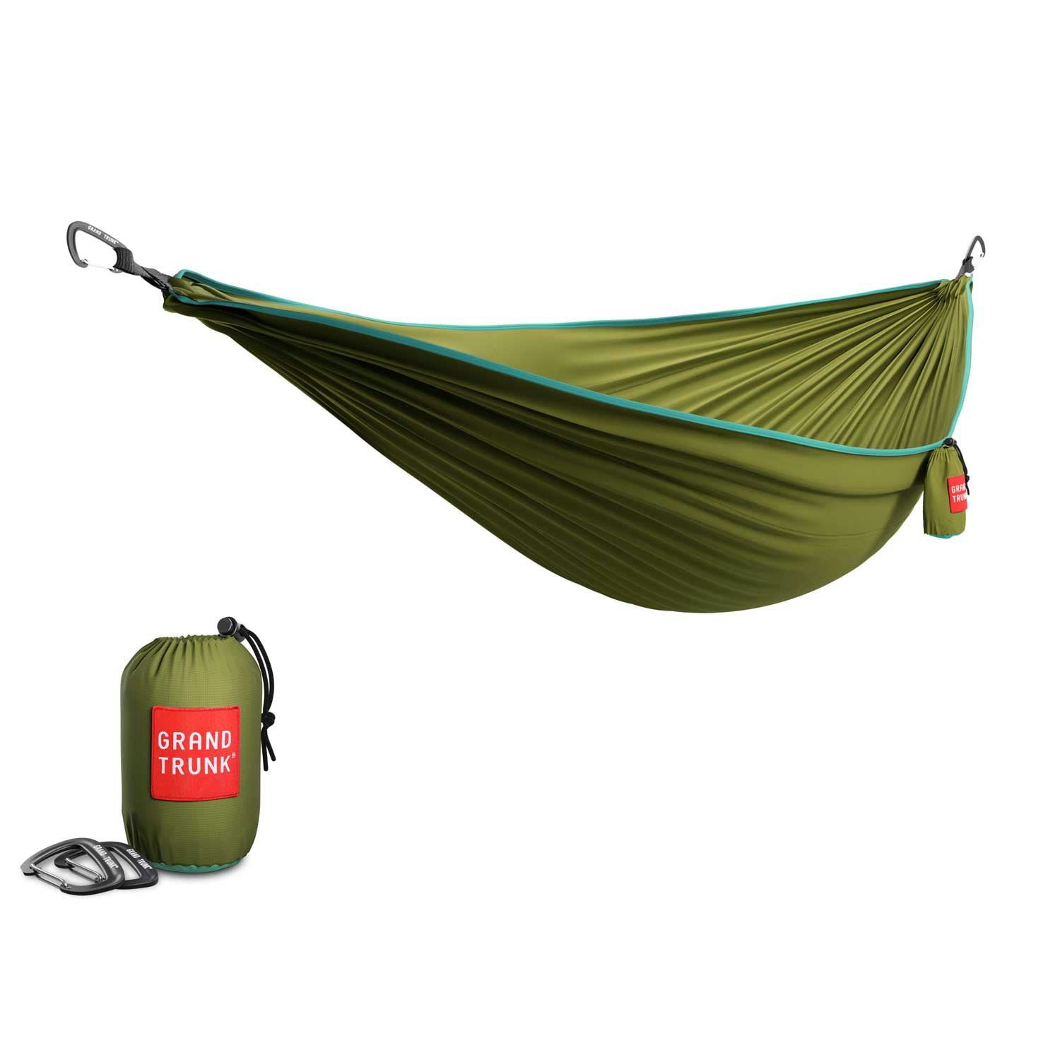 Rackhams Green Trunktech™ Double Hammock Solid Colour - / Aqua