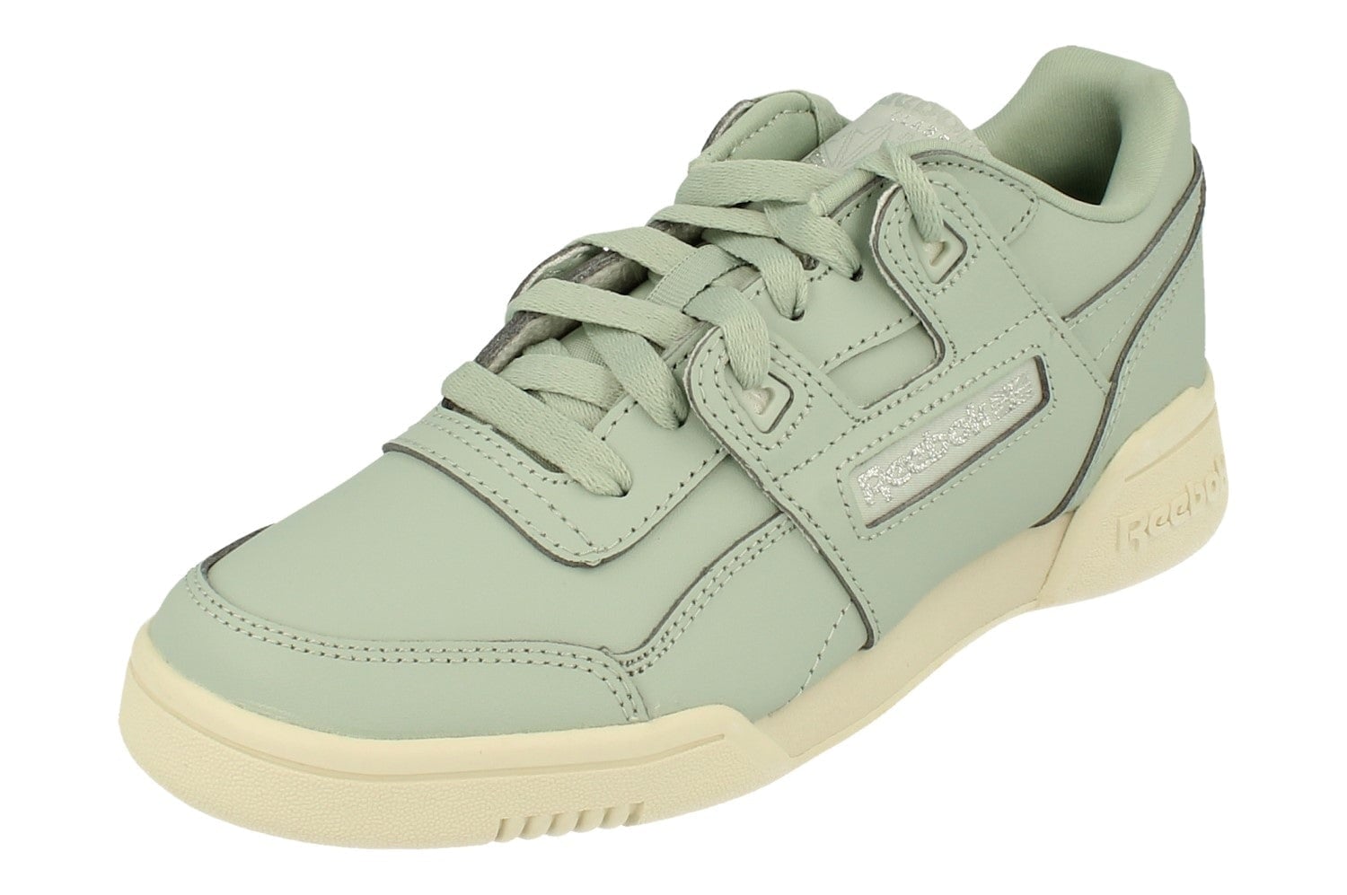 Reebok Women's White/Gold Workout Lo Plus Sneakers Dv3777 - Uk 2.5 | Us 5 | Eu 35