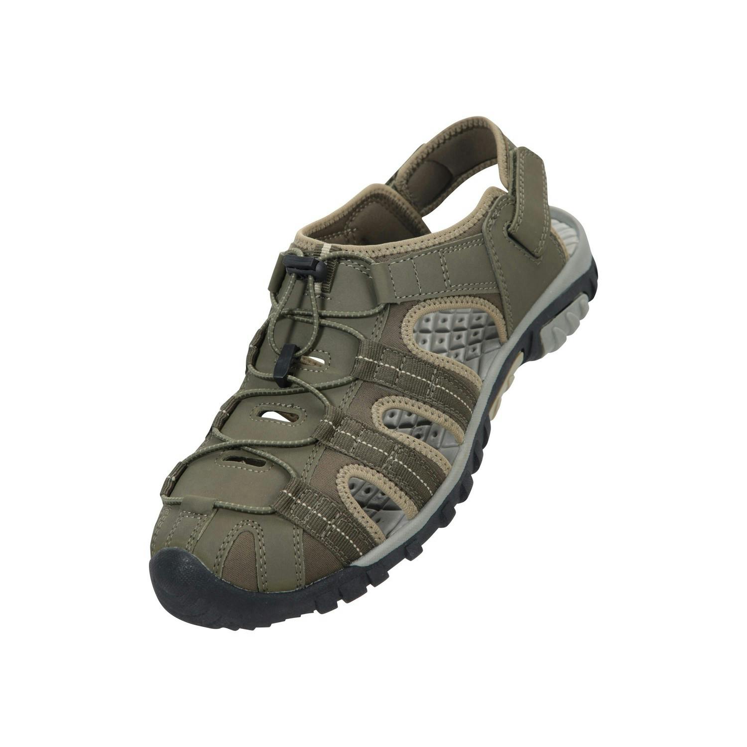 Mountain Warehouse Men's Trek Sandals - Khaki - 8 Uk - Khaki - 80% Neoprene/10% Rubber/10% Eva