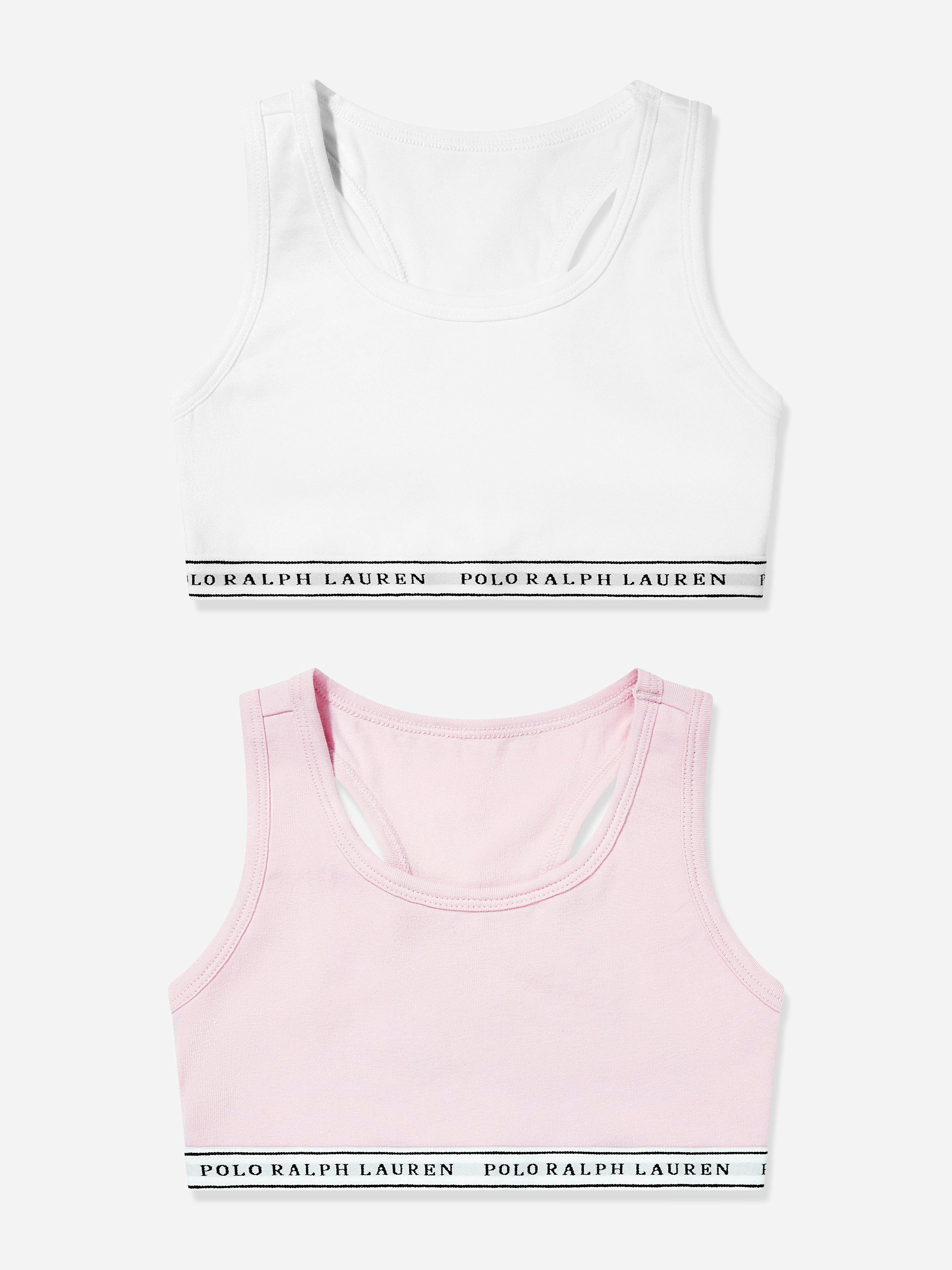 Ralph Lauren Kids Girls White Ralph Lauren 2 Pack Printed Bra Set In - Xl 13 - 15 Yrs