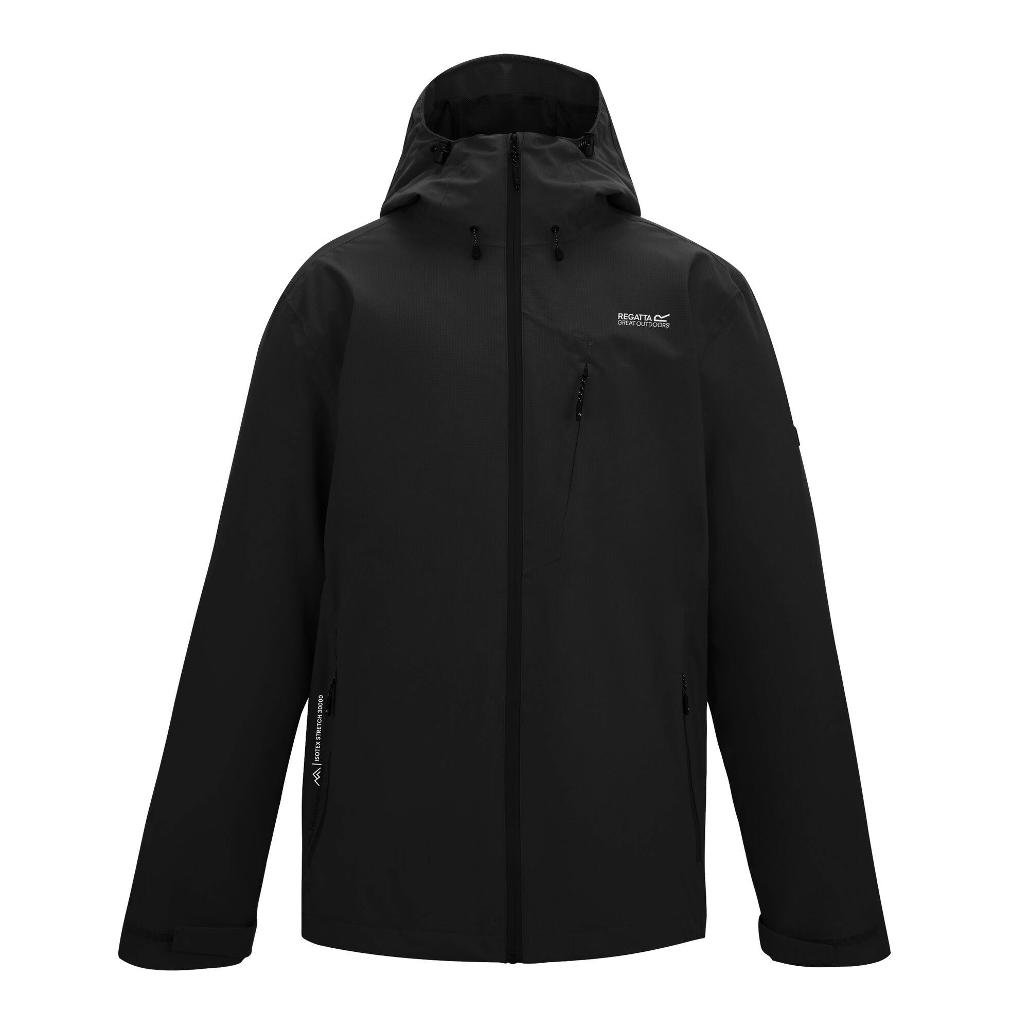 Regatta Men's Black Oklarna Waterproof Jacket - Xl - 100% Mixed