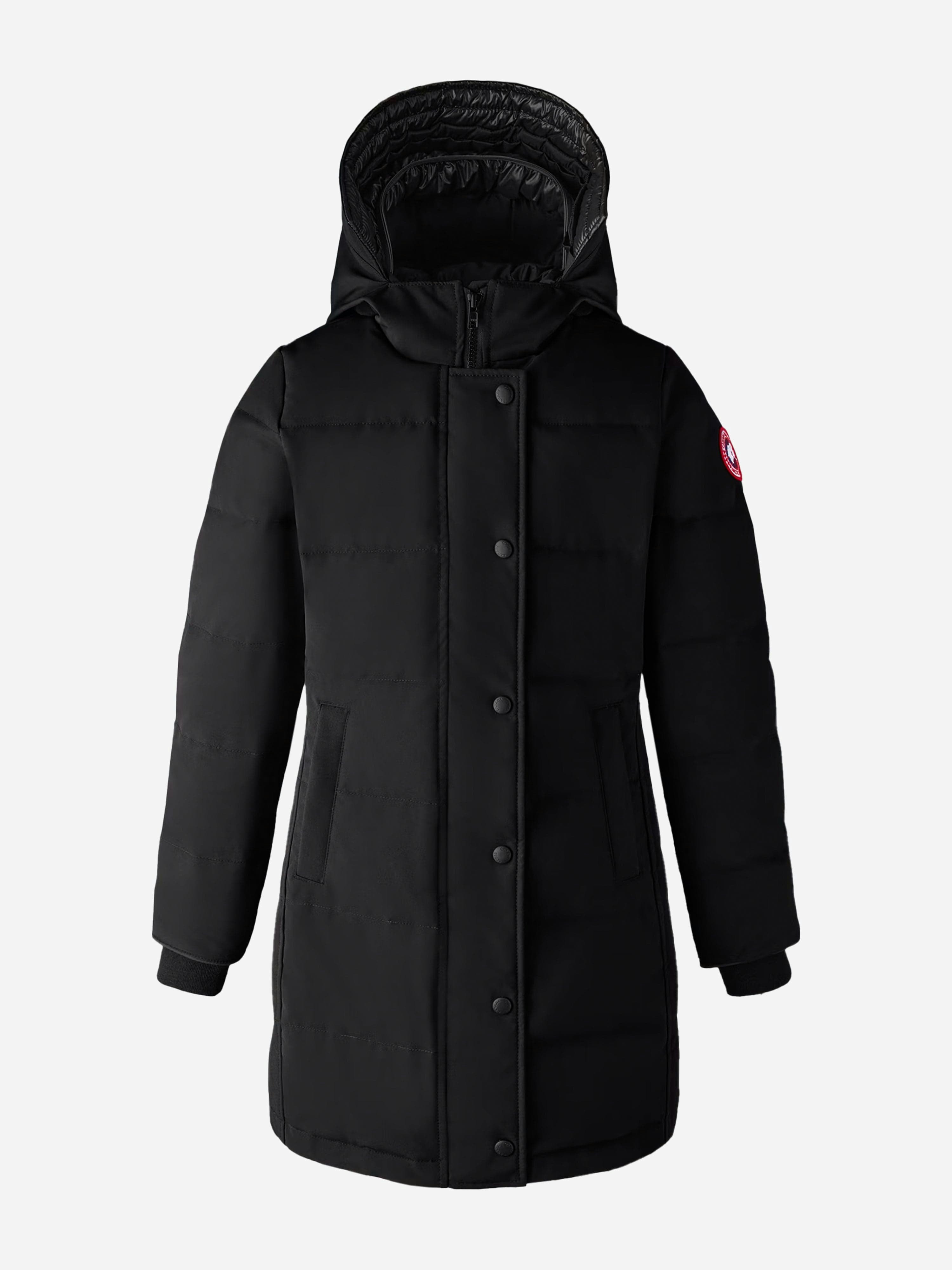 Canada Goose Girls Black Down Padded Juniper Parka Coat In - Xs (6 Yrs)
