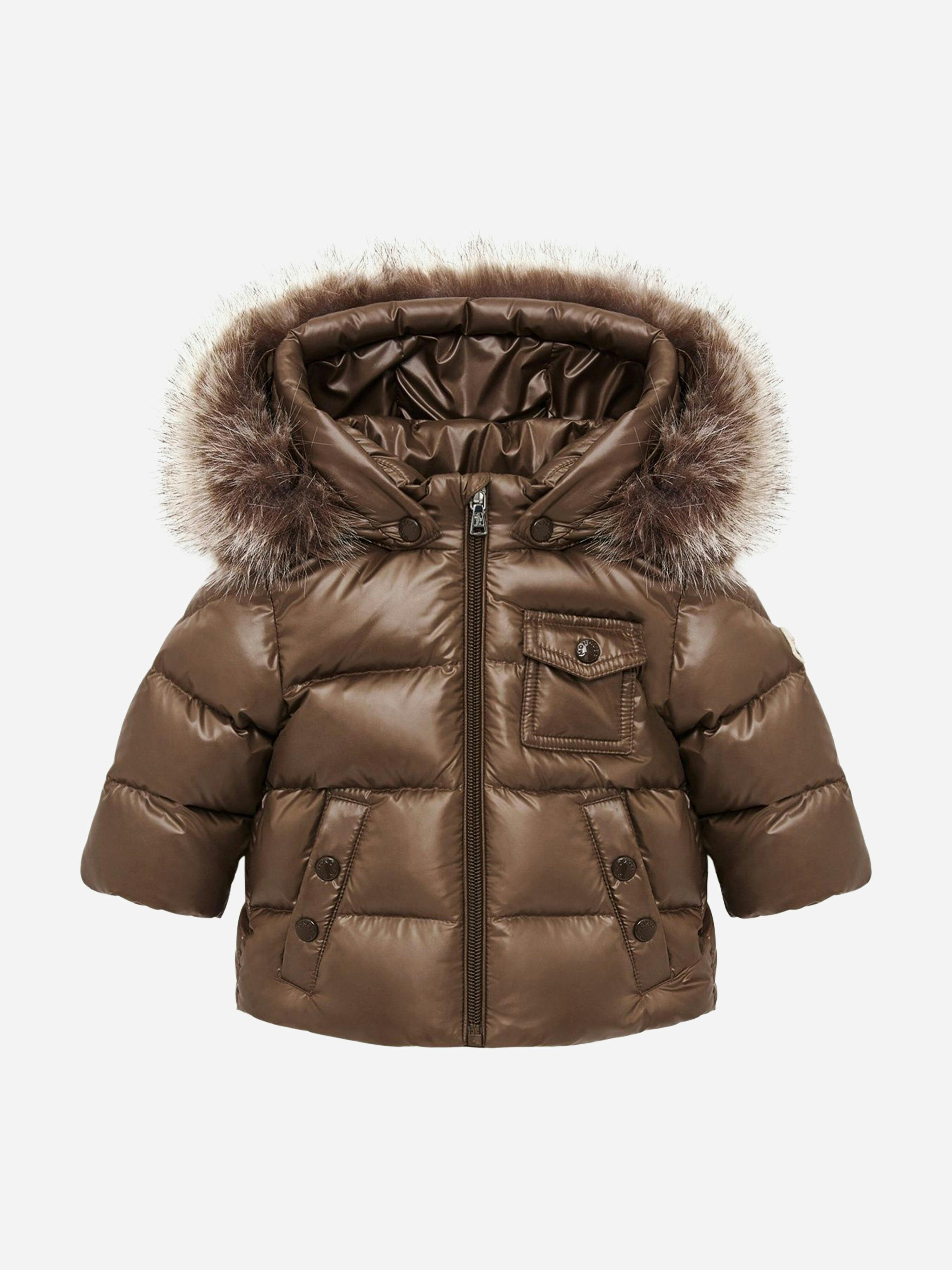 Moncler Enfant Men's Brown Baby Boys Down Padded K2f Jacket In - 2 Yrs