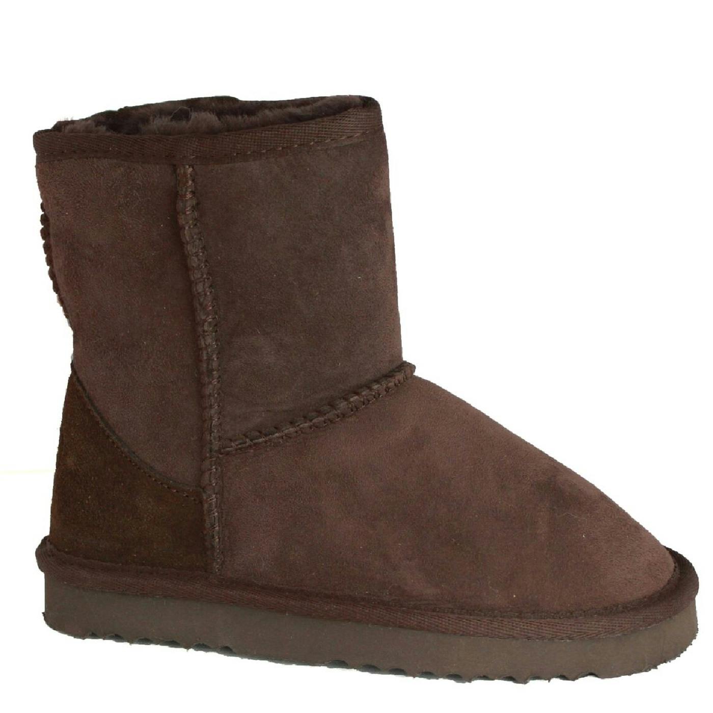 Eastern Counties Leather Kids Charlie Sheepskin Boots - Chocolate - 12 Child Uk - Chocolate
