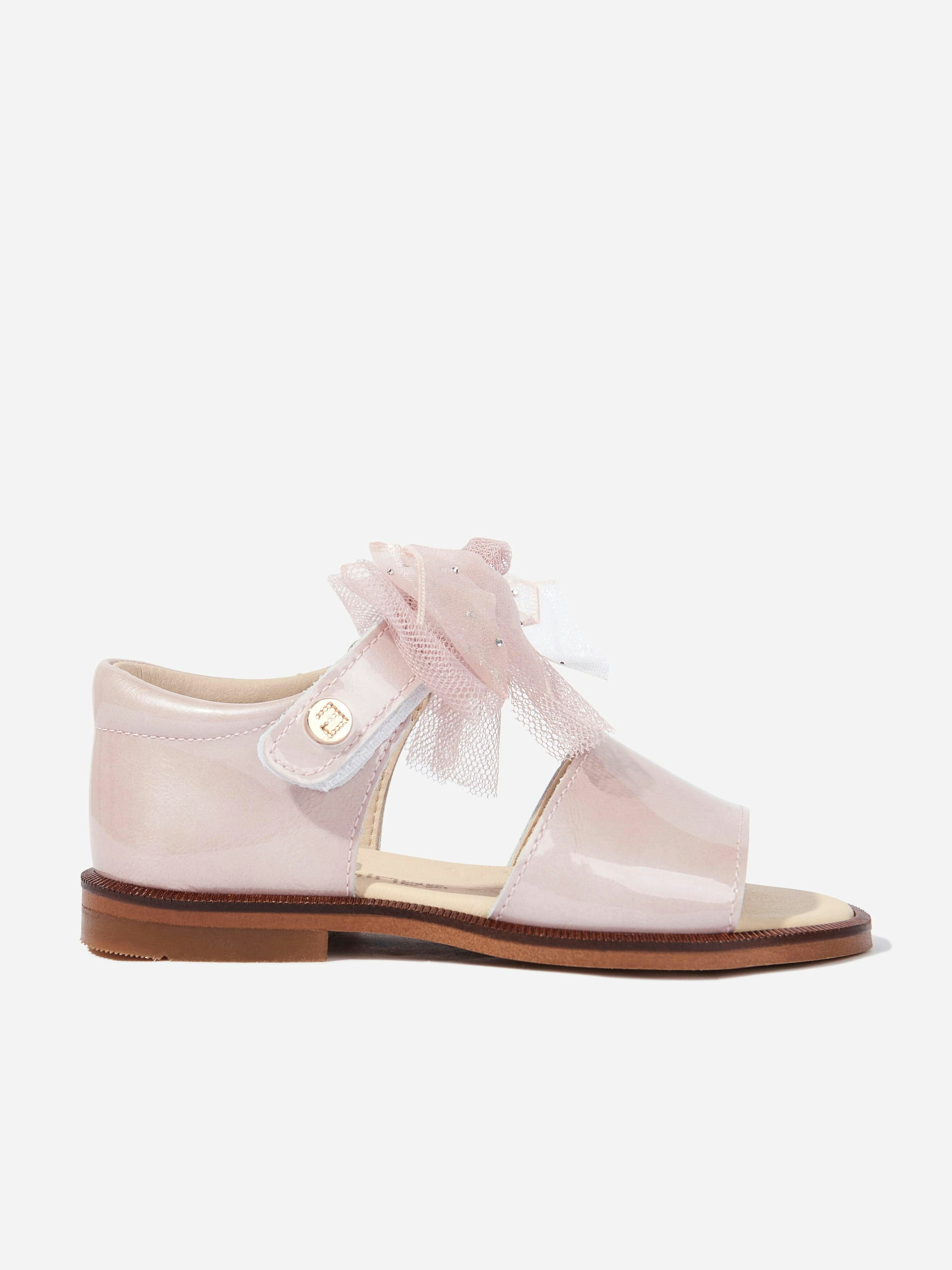Andanines Girls Pink Bow Sandals In - Eu 21 Uk 4.5