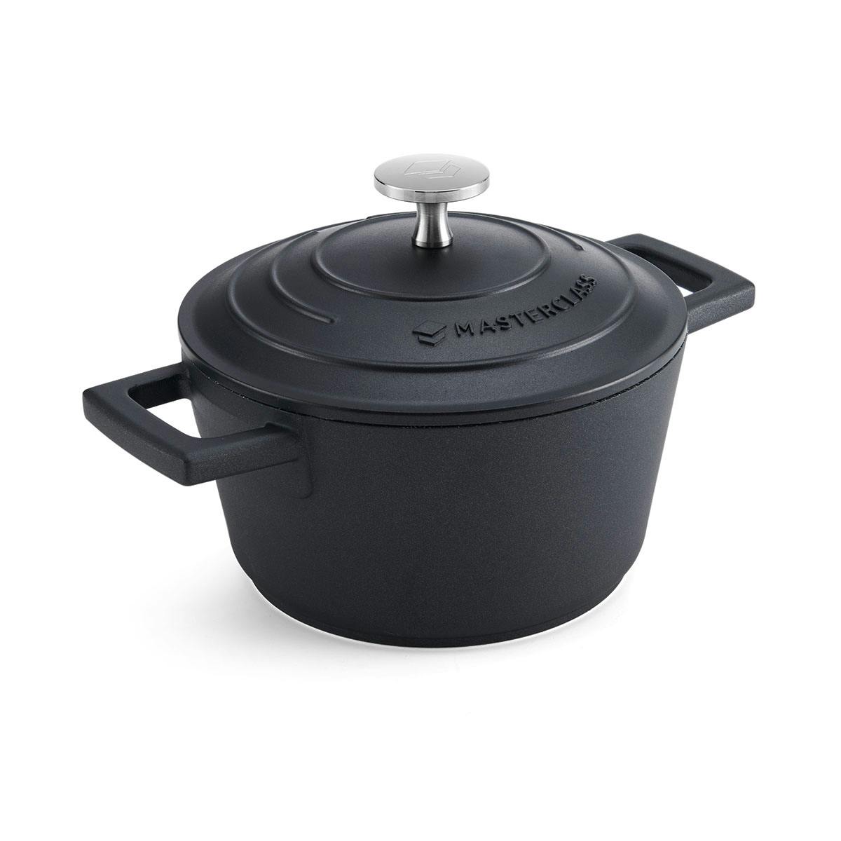 Rackhams Black Cast Aluminium Casserole Dish, 1.4L - Aluminium - Casserole Dish