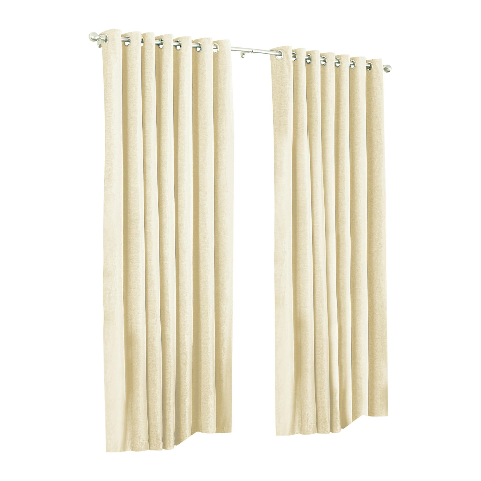 Riva Home Light Wellesley Ringtop Curtains - Natural - 66X72 (168X183cm) - Natural - 100% Polyester