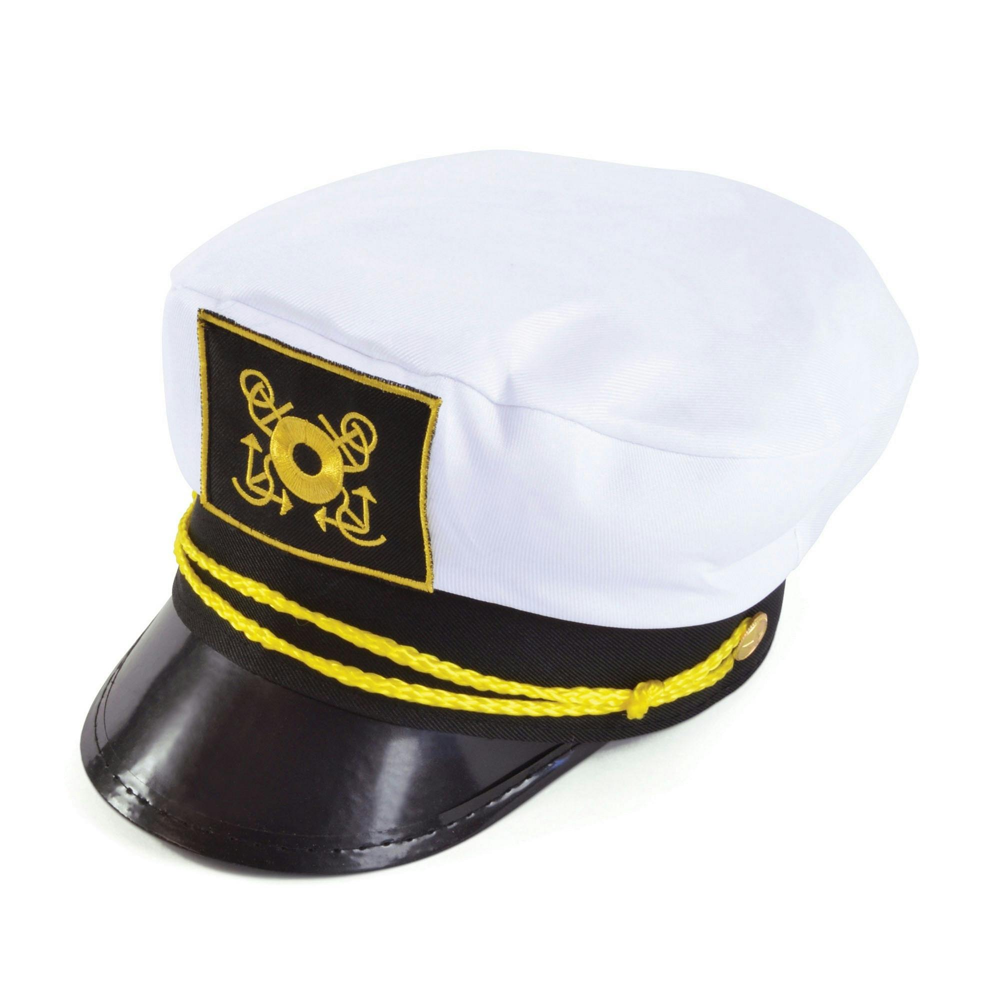 Bristol Novelty Unisex White Adults Captains Cap - One Size