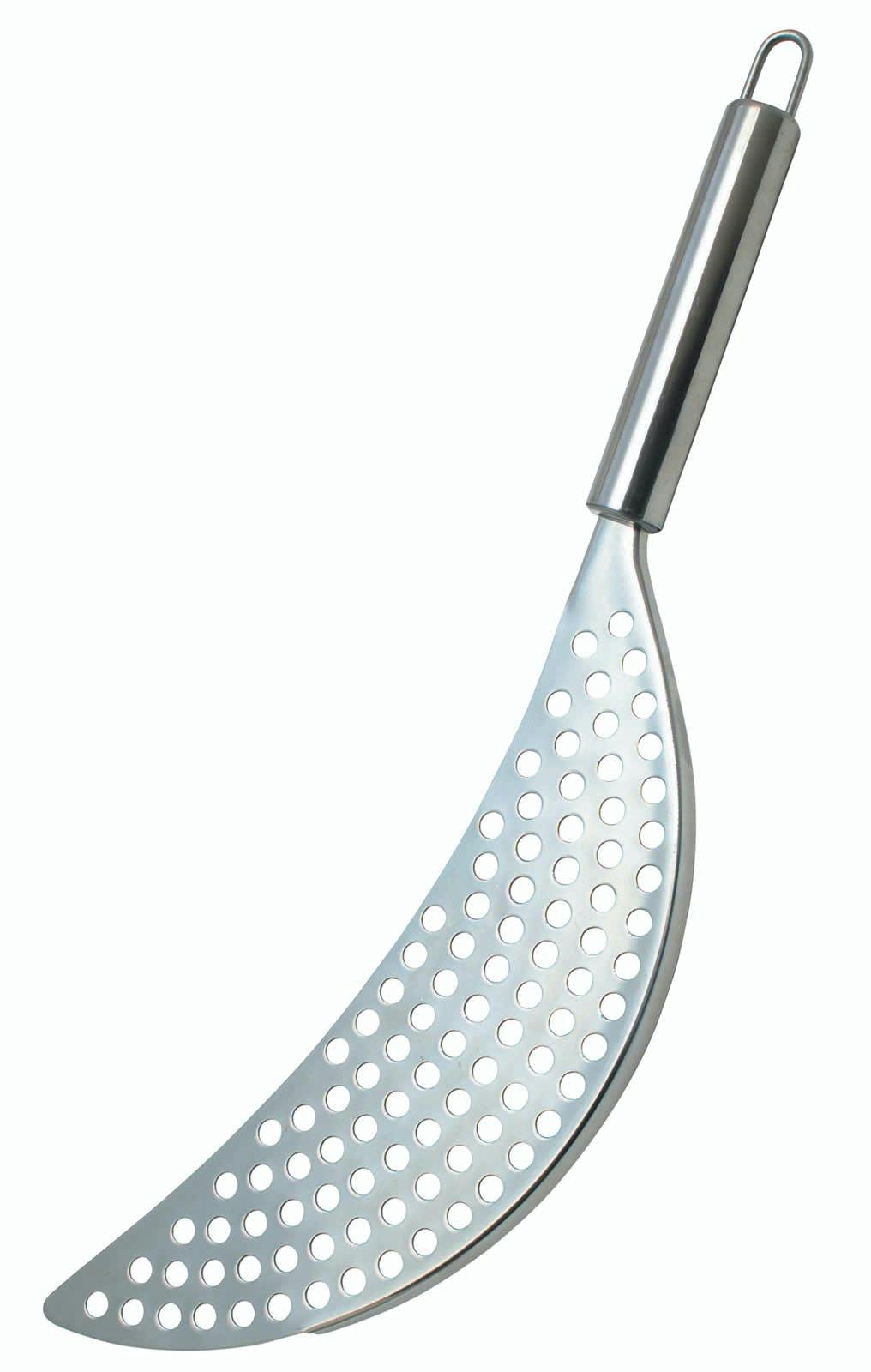 Rackhams Silver Stainless Steel Crescent Shaped Pan Drainer - Stainless Steel - Draining Rack