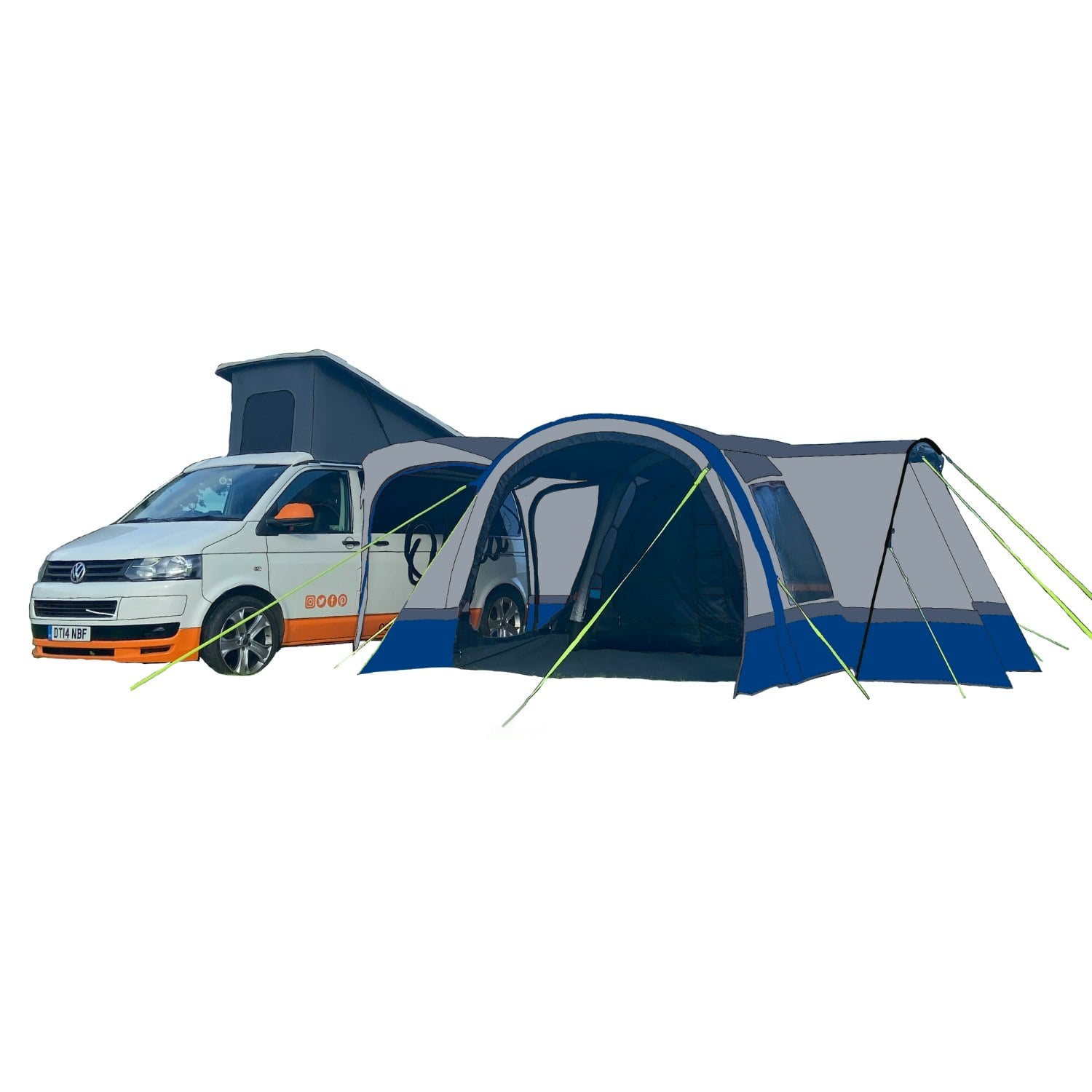 Olpro Blue Cocoon Breeze® V2 Campervan Awning - No Add-Ons - No Add-Ons