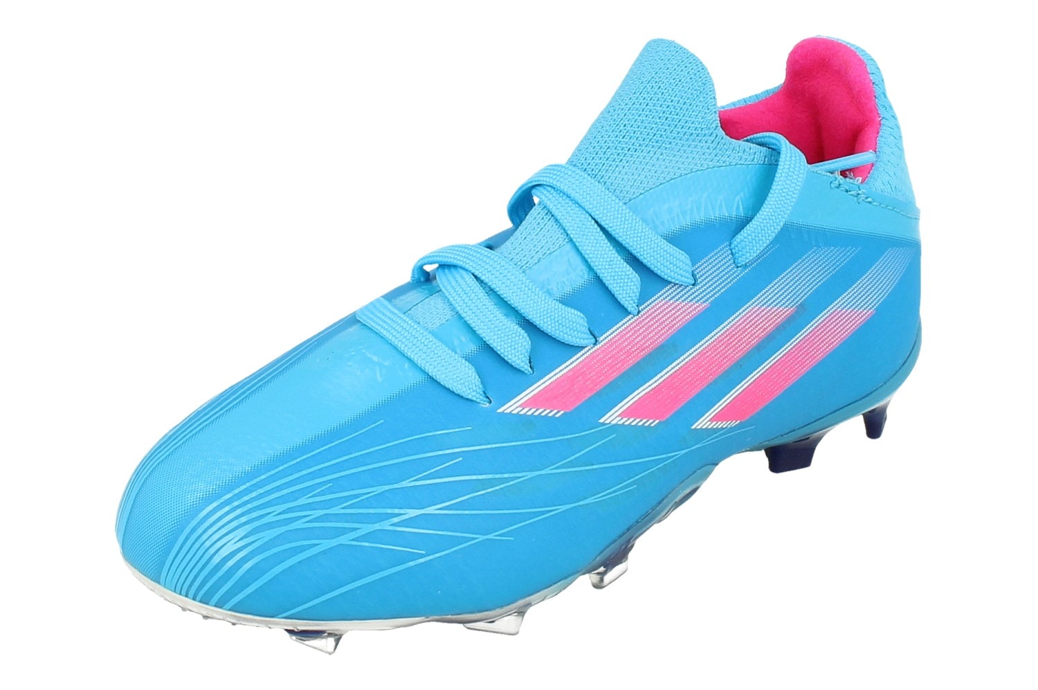Adidas Blue/Pink/White X Speedflow.1 Fg Junior Football Boots Gw7461 - Uk 10.5K | Us 11K | Eu 28.5