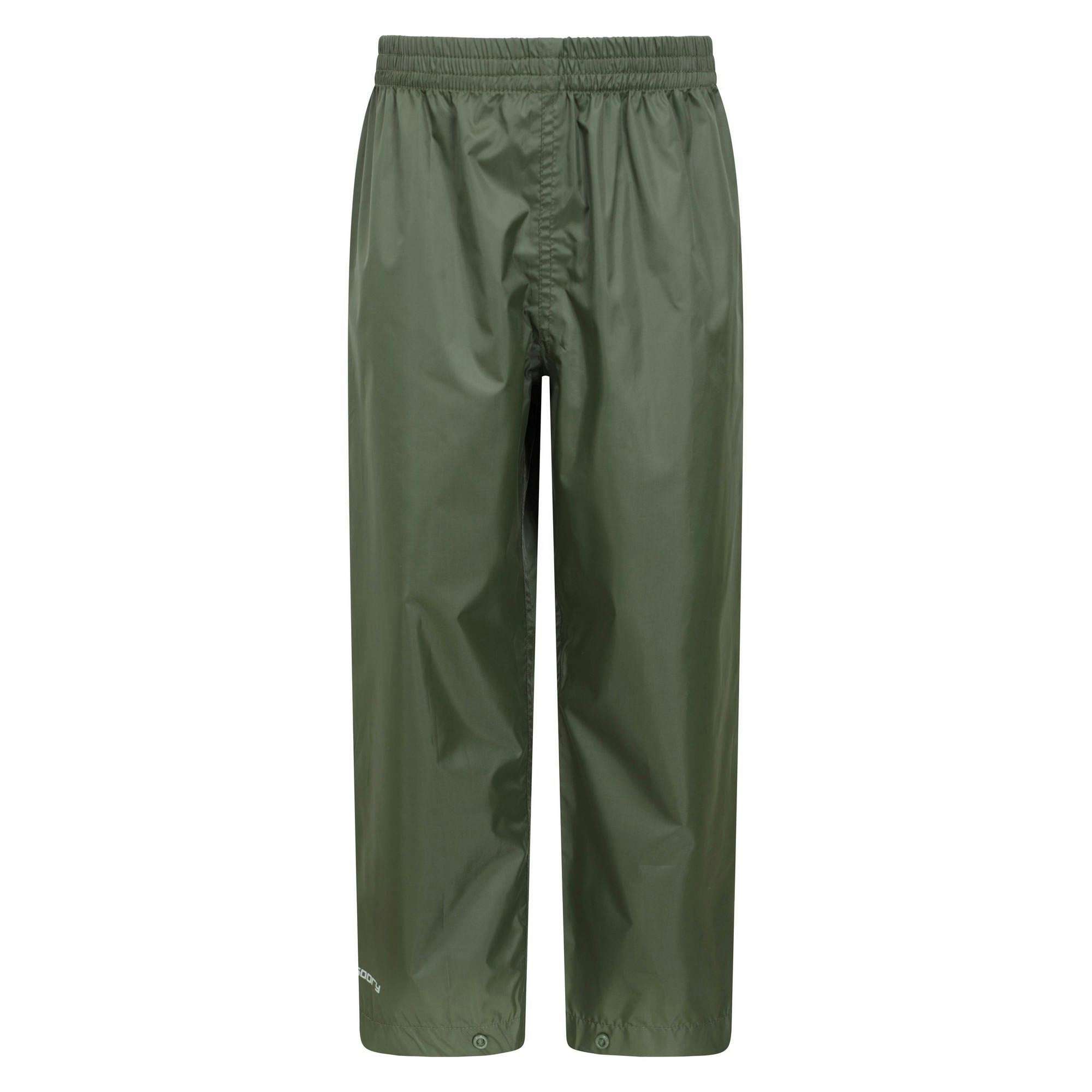Mountain Warehouse Kids Pakka Ii Waterproof Over Trousers - Khaki - 13 Years - Khaki - 100% Polyamide